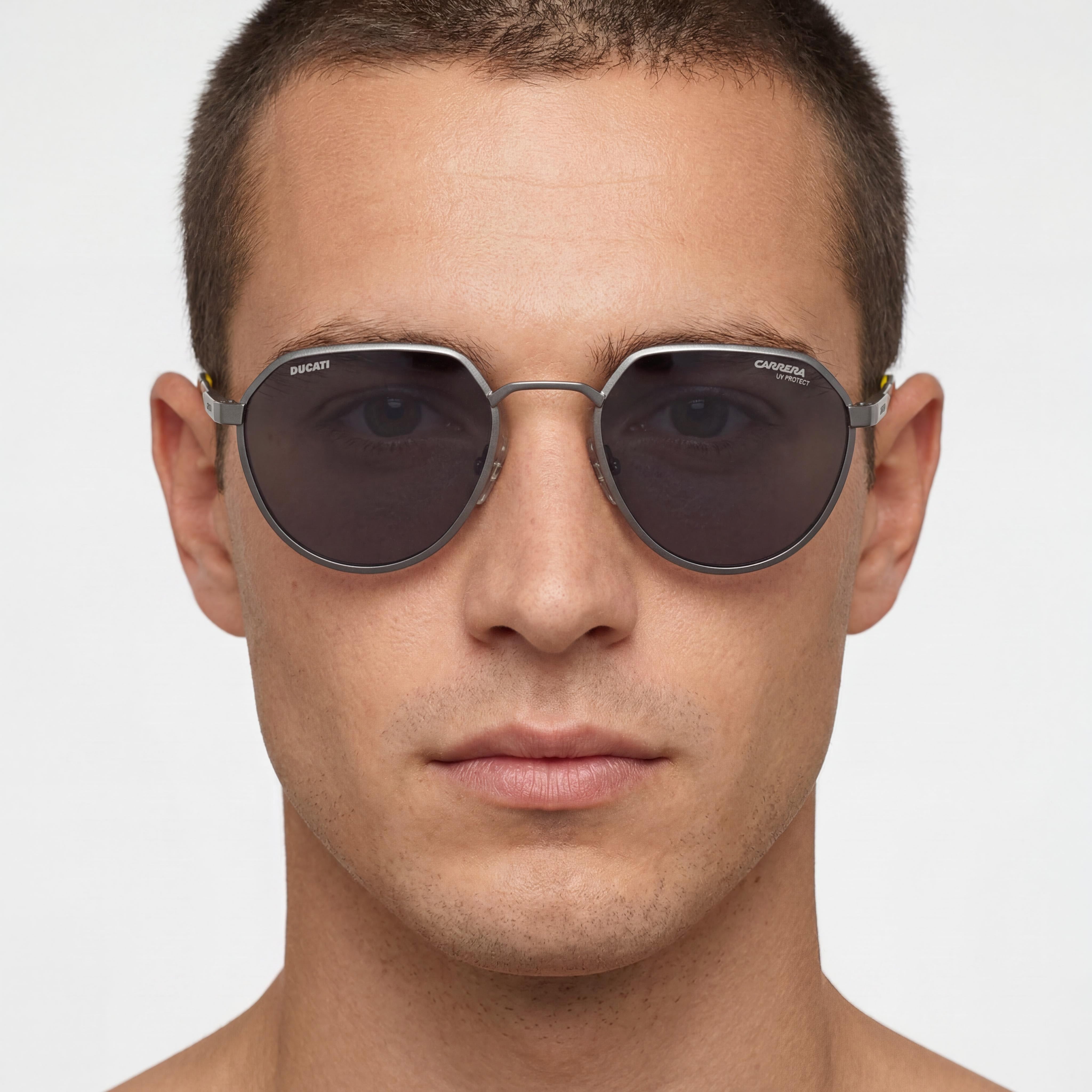 CARRERA DUCATI Men's Casual Metal Frame Sunglasses, Matte Dark Ruthenium, Polycarbonate Lenses, 52mm, Photo 4