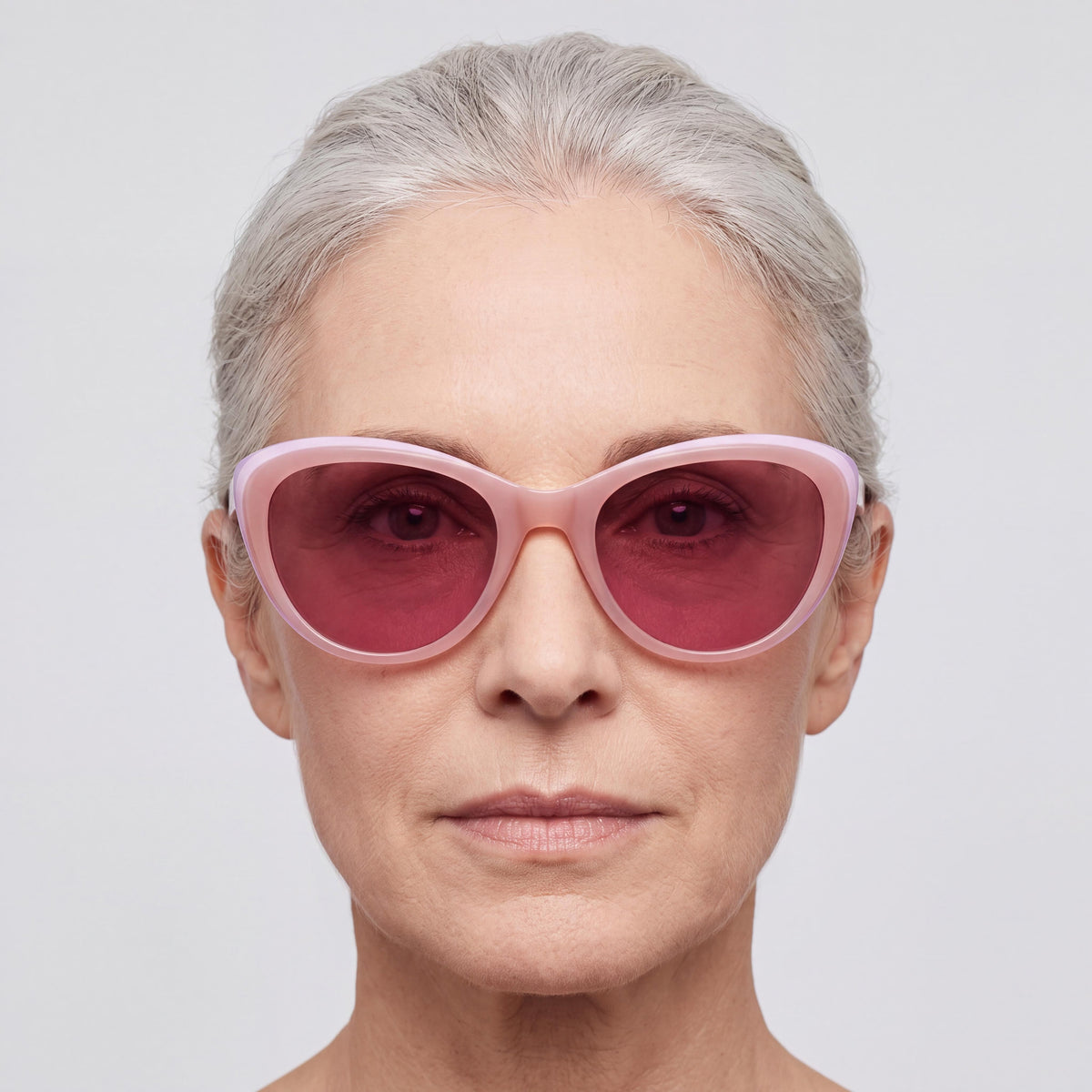 Gafas de sol polarizadas de plástico ojo de gato para mujer Cole Haan Ch7087, color rubor degradado, 53 mm, Photo 3