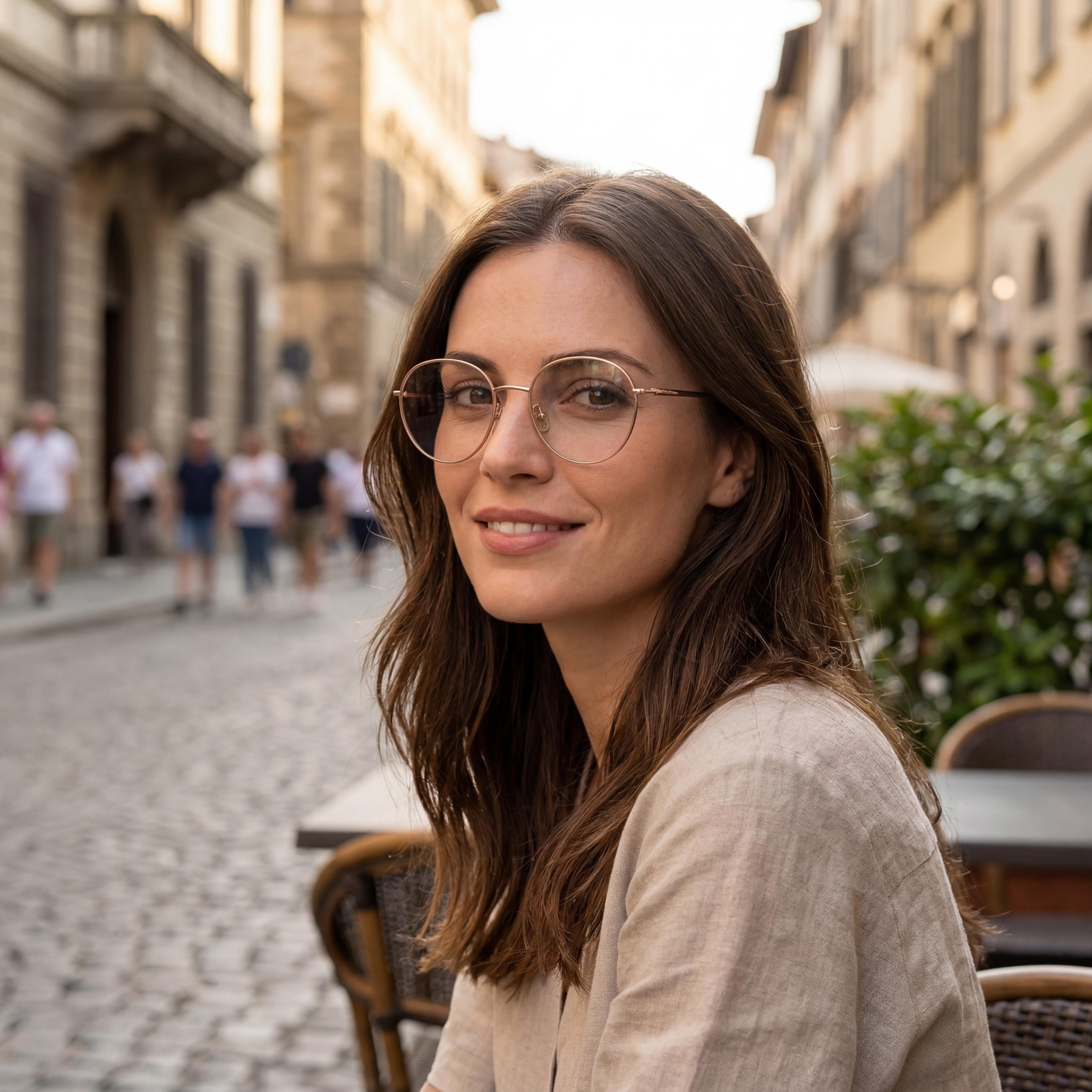 Gafas de mujer MaxMara MM5099-H estilo casual con montura metálica de color oro rosado y rosa de 54mm, Photo 4
