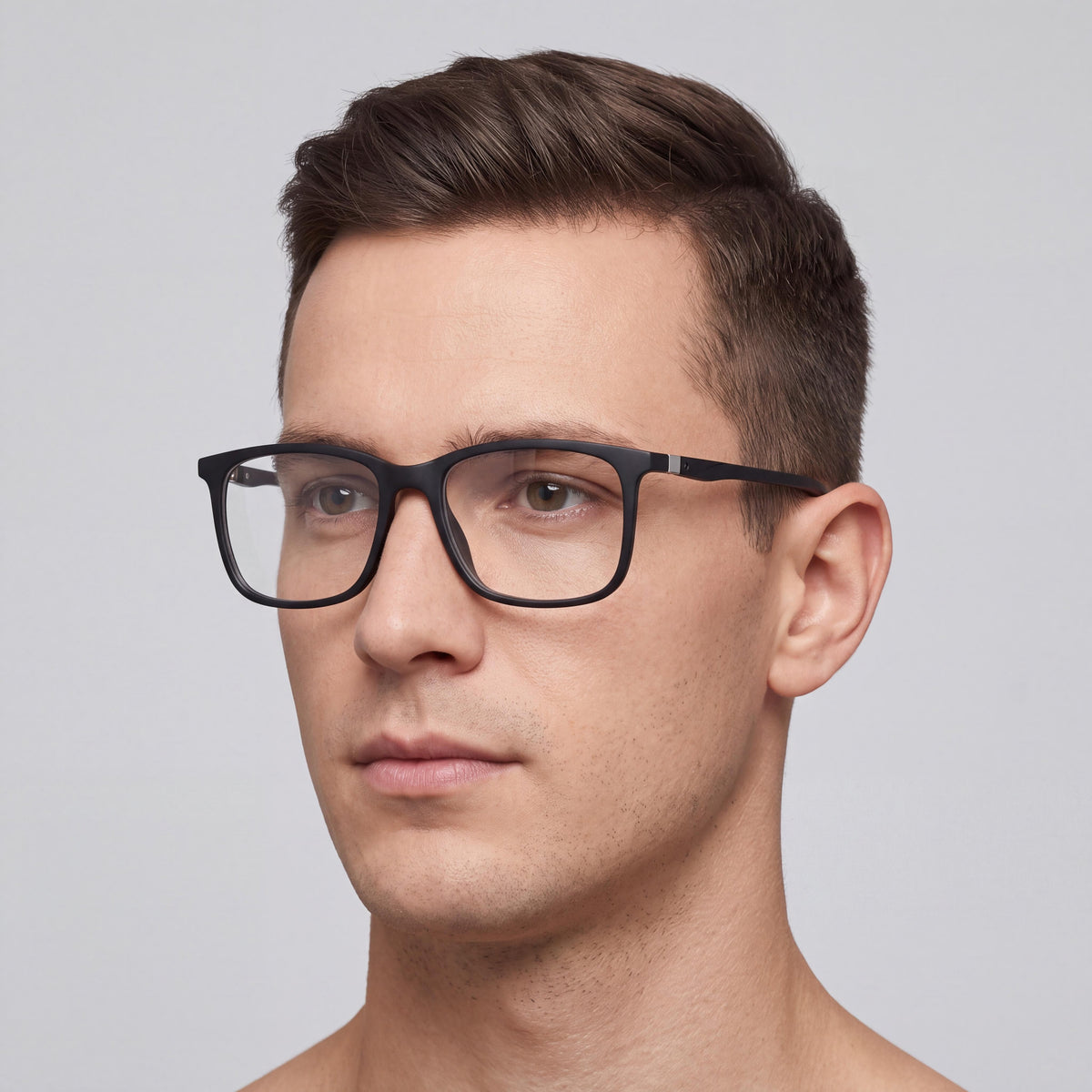 PUMA 0492o-001 Men's Classic Black Transparent Multicolor Non- Polycarbonate Eyeglasses 55-18-145, Photo 3