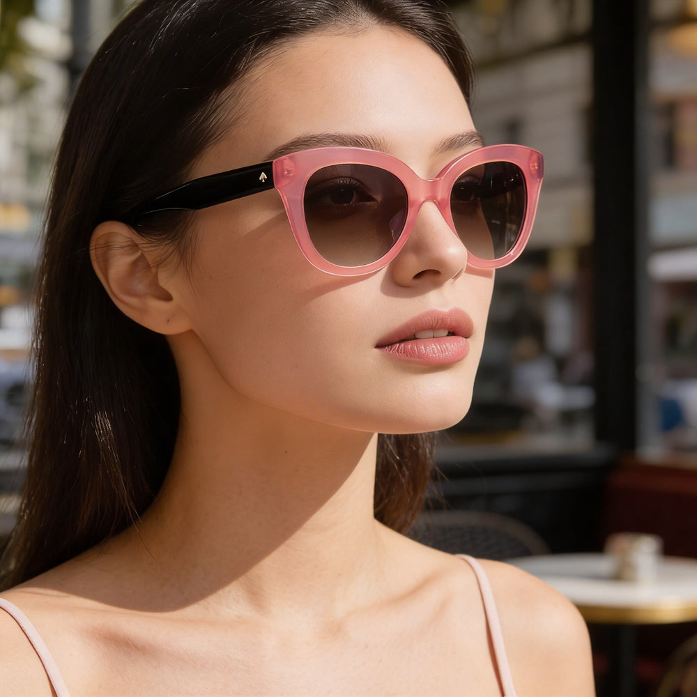 Gafas de sol Kate Spade New York Seasonal para mujer, de plástico, rosa y marrón, no polarizadas, de 50 mm