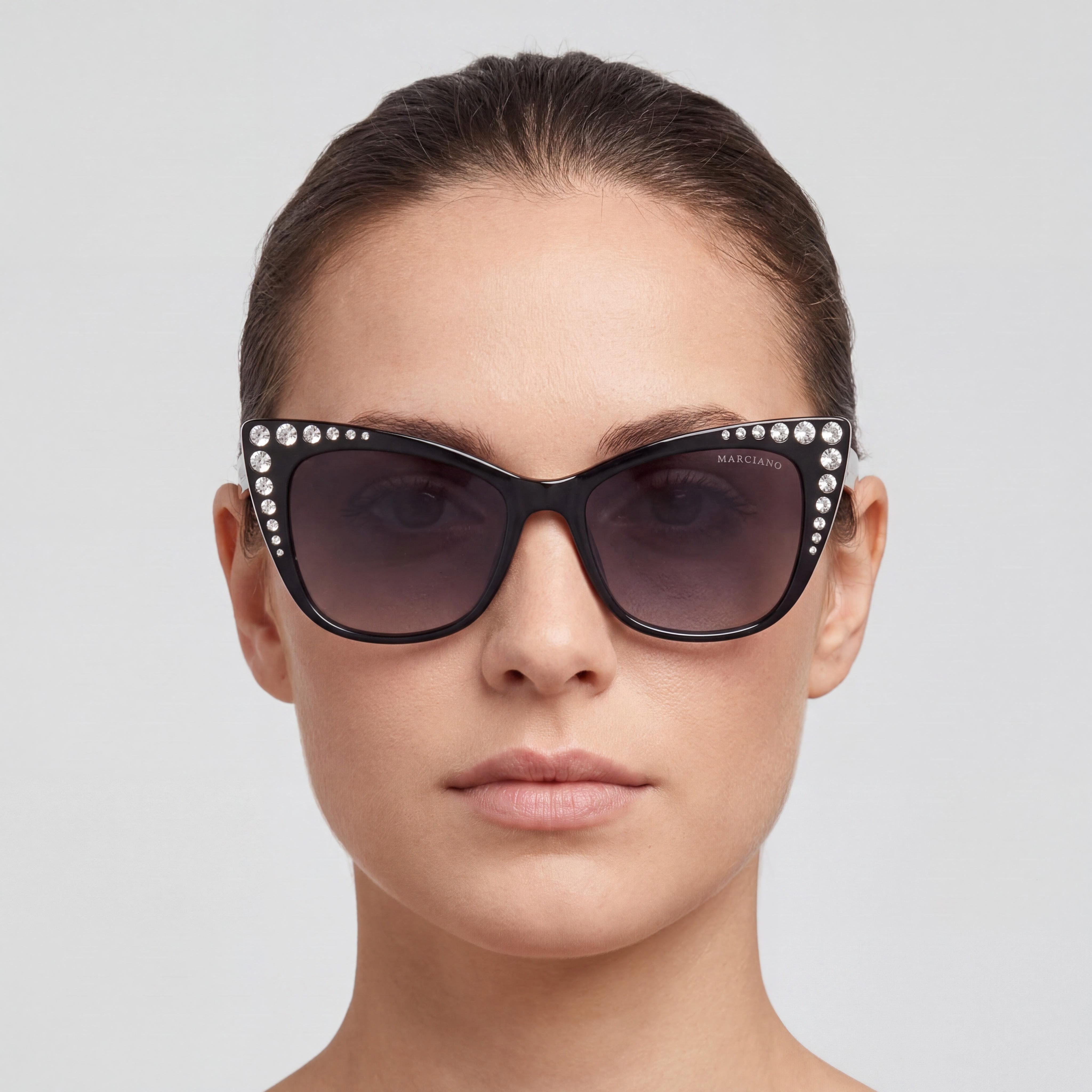Guess by Marciano Gm00000 Women's Injected Frame Shiny Black, Black Lens, Non-Polarized Eyewear 54mm, Photo 5