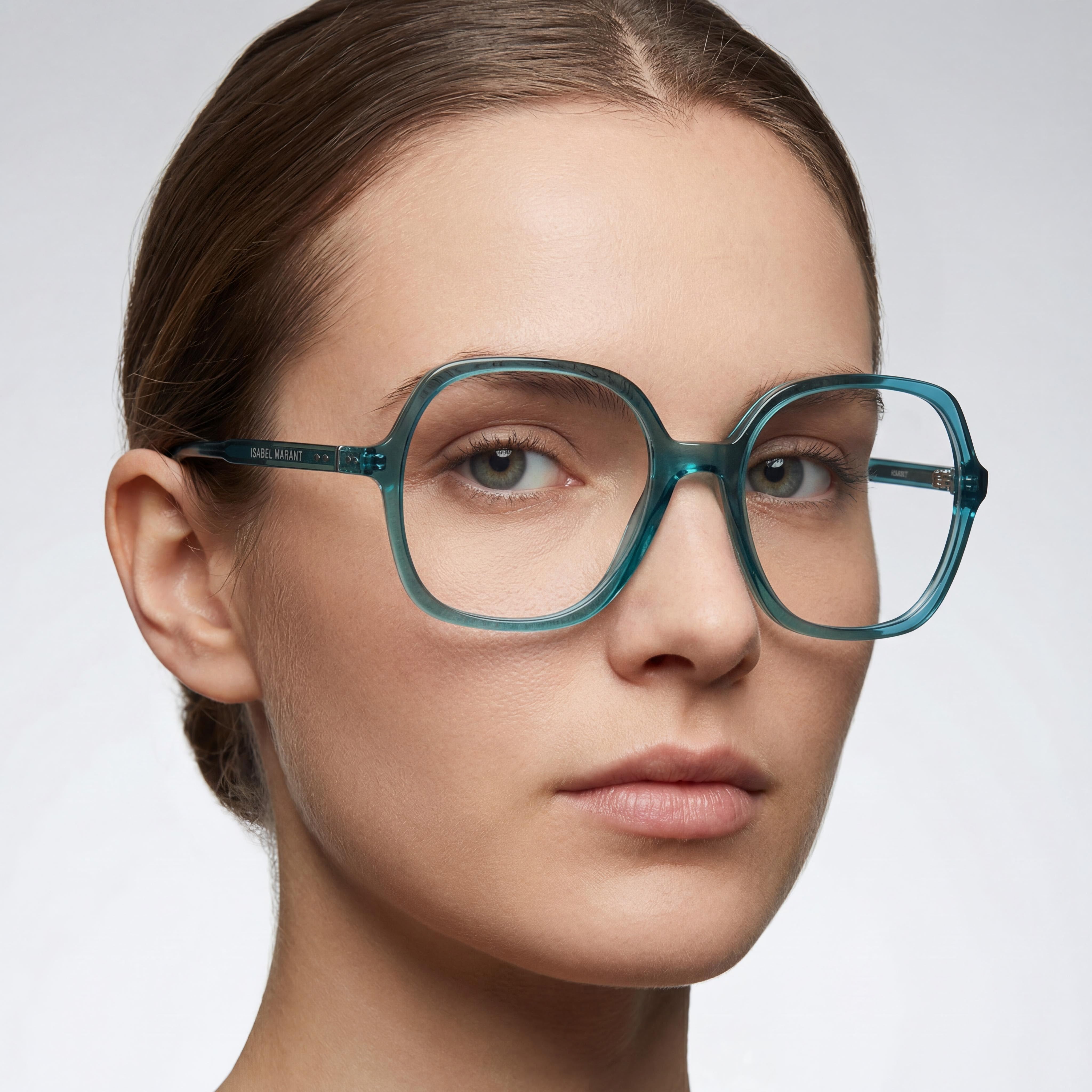 Isabel Marant Im 0087 Women's Teal Sunglasses with Acetate Frame and Polycarbonate Lenses, 54mm Lens Width, Photo 5