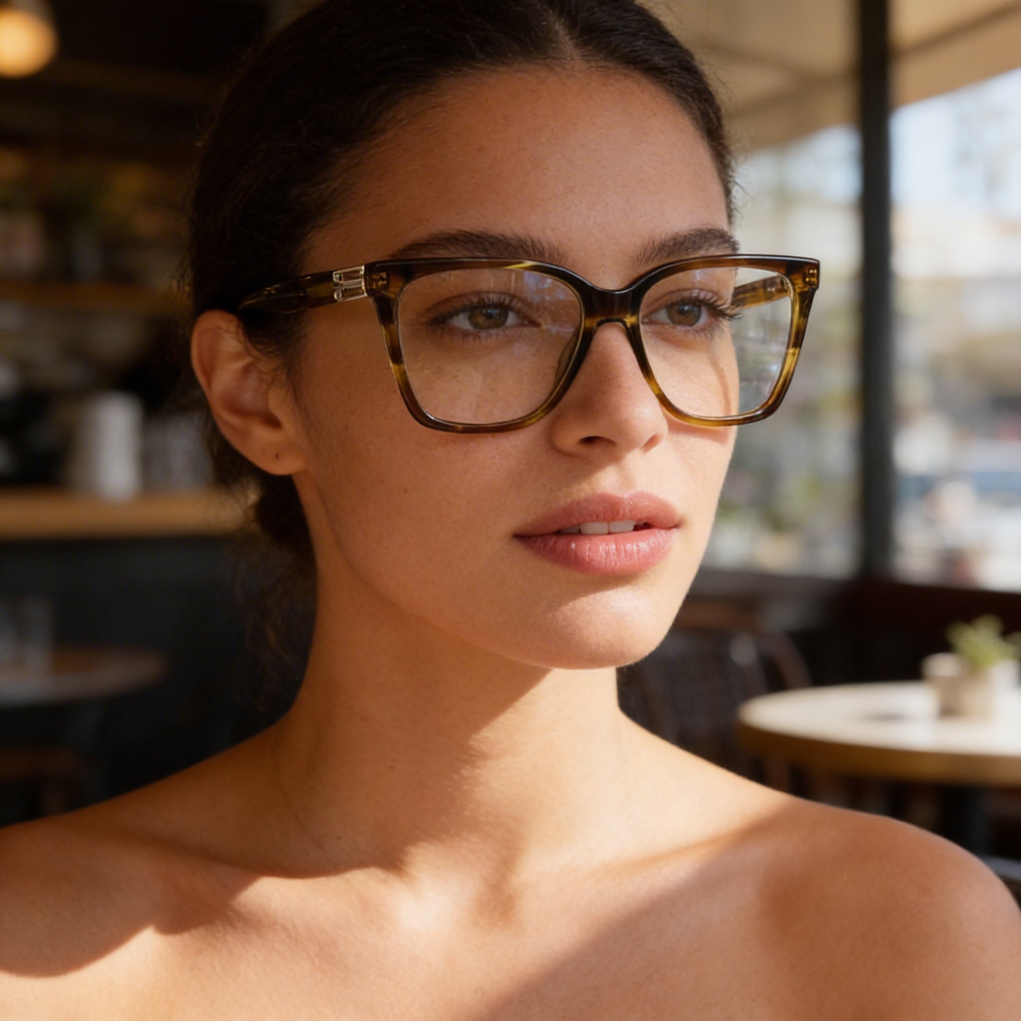 Victoria Beckham Women's Vb2680 Ophthalmic Eyeglass Frames, Striped Khaki, Eye Size 53, Bridge 15, Temple 140, Photo 5