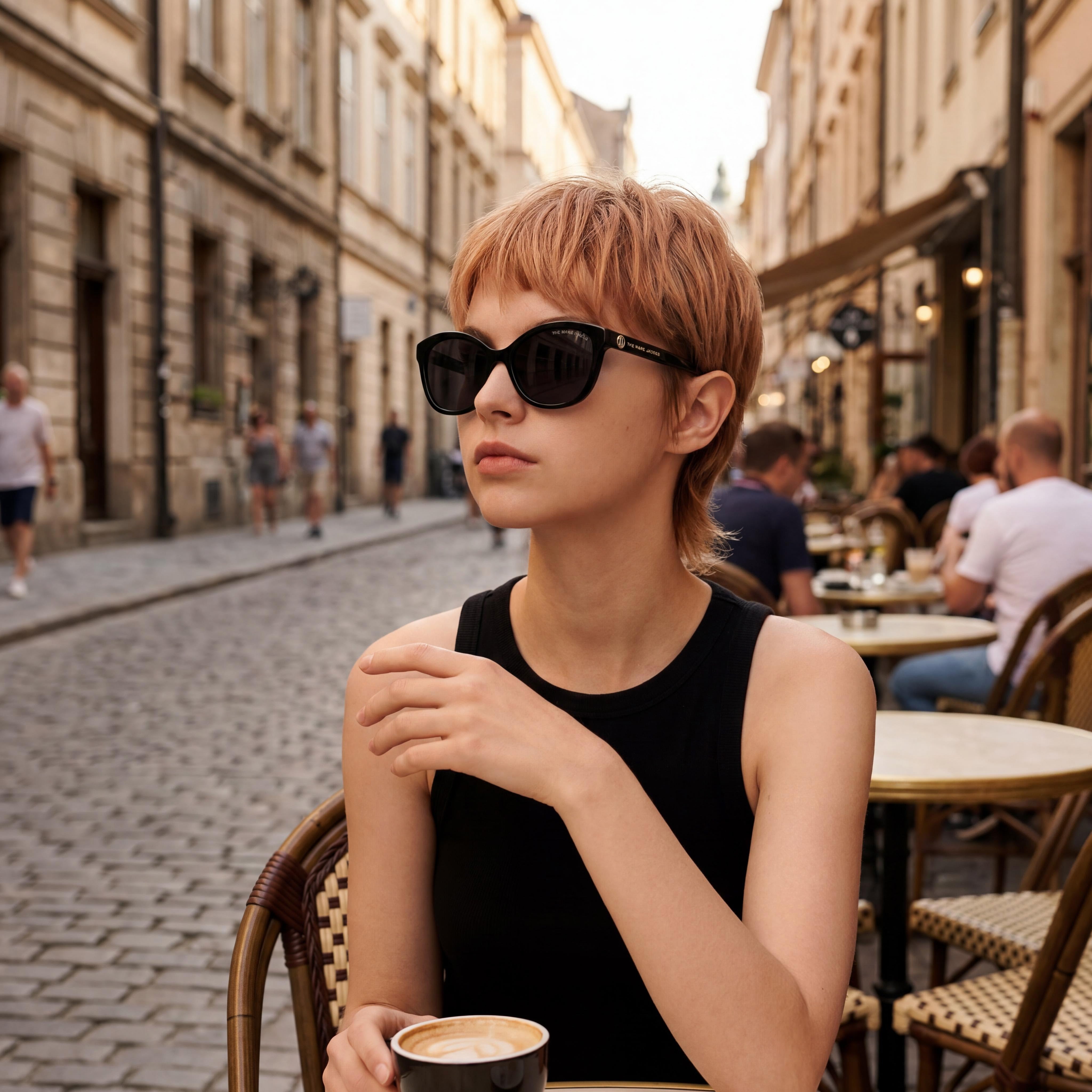 Marc Jacobs Marc 554/S Women's Black Acetate Frame Black Non-Polarized UV Protection Sunglasses 55-17-145, Photo 5