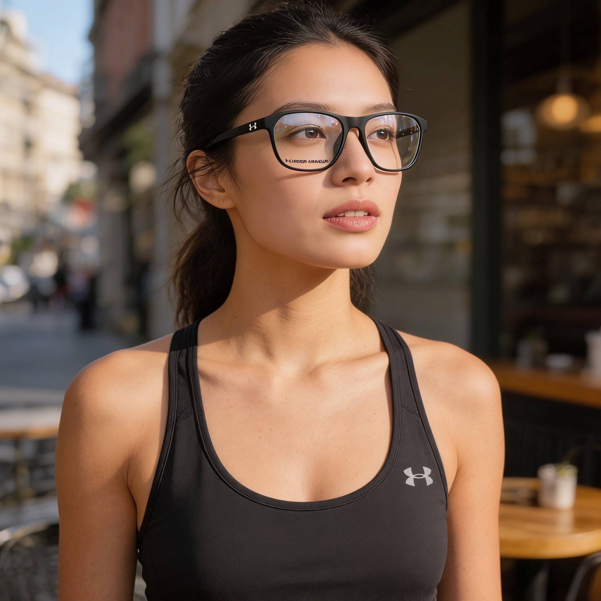 Under Armour UA 5030 Rectangle Eyeglasses, Unisex Polyamide Frame, Matt Black, Size 55-16-135, Photo 5