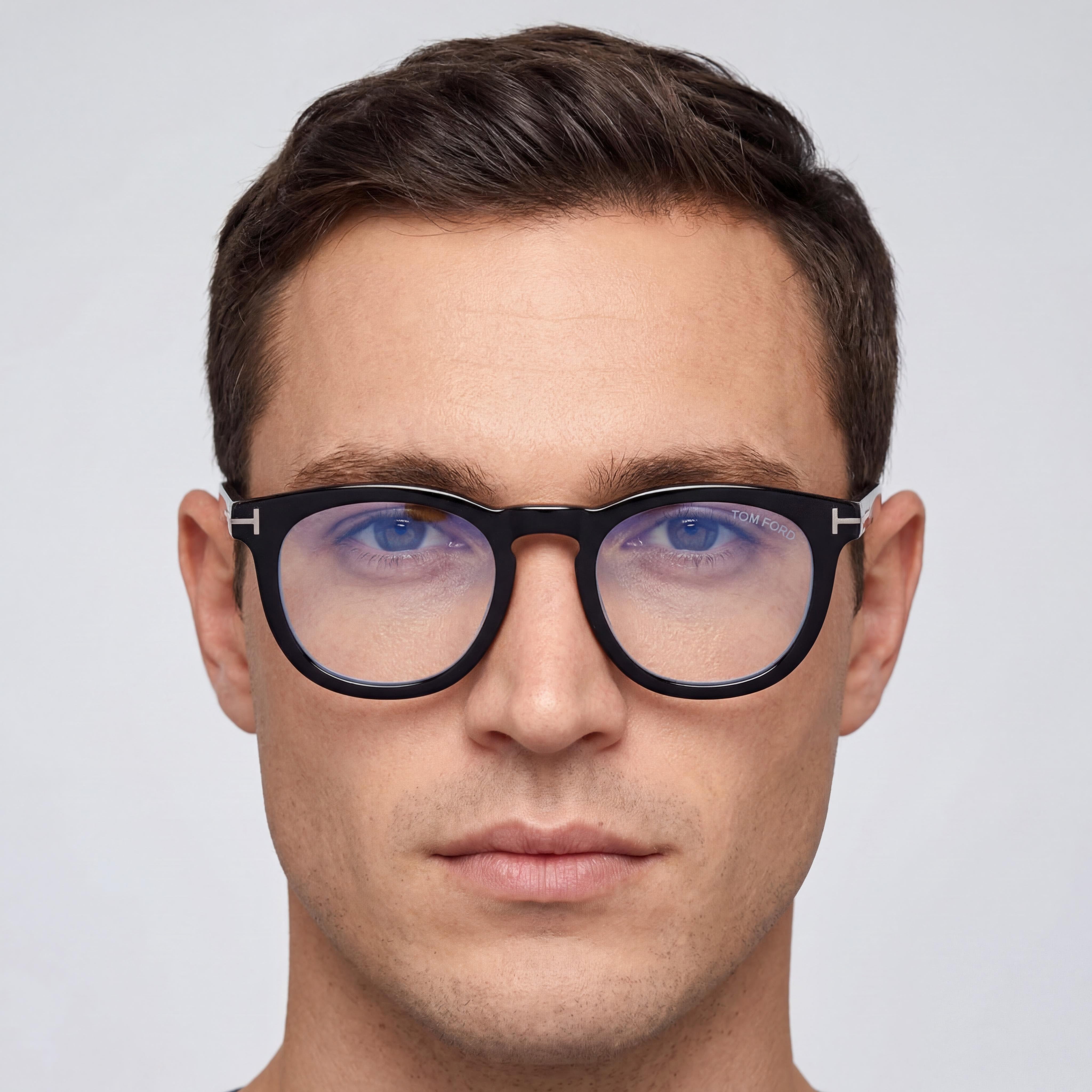 Tom Ford Ft5993-b Unisex Tortoise Shiny Black Smoke Frame Black Lens 50-21-145, Photo 5