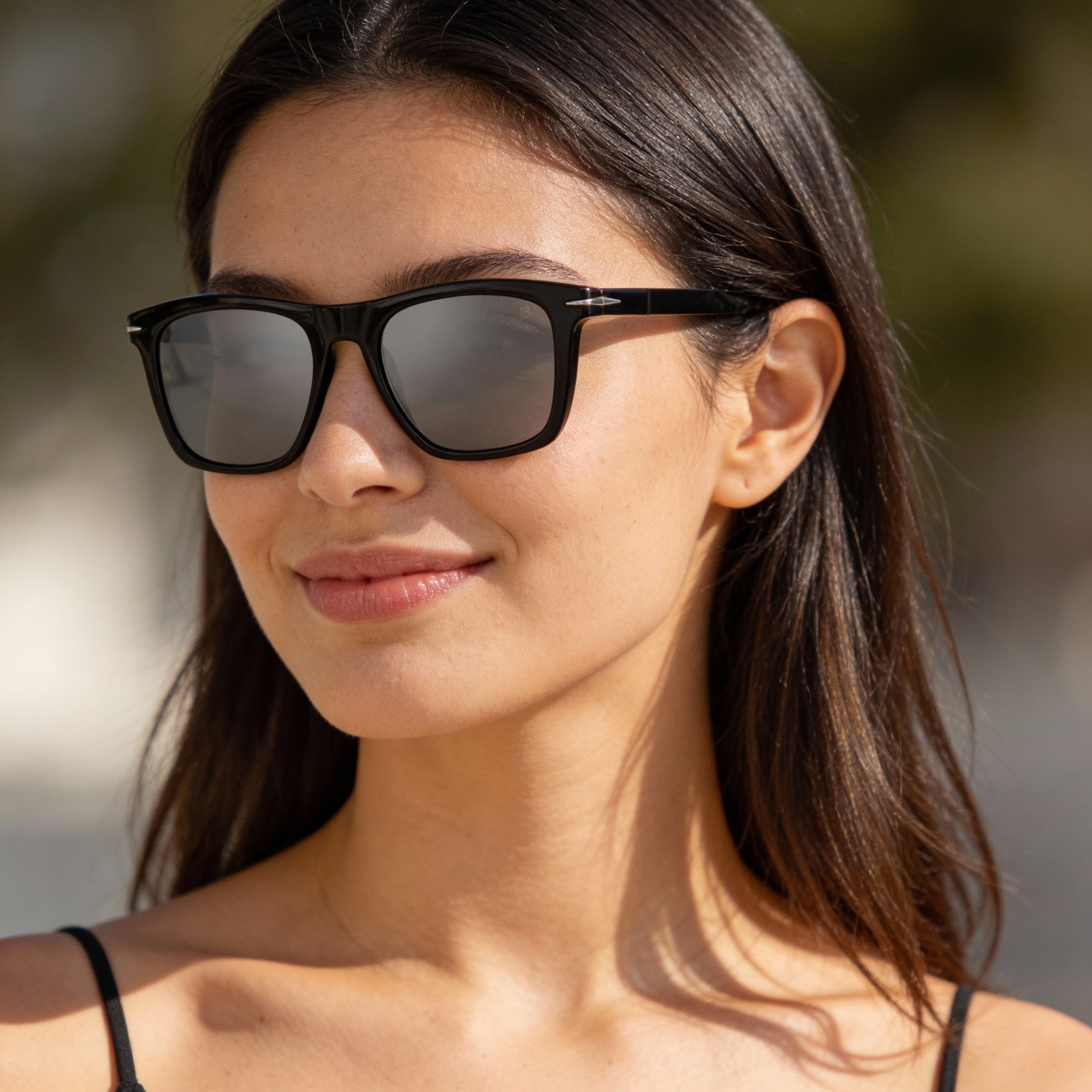 Gafas de sol unisex David Beckham DB 7000/S con montura de acetato, color negro, lentes plateadas espejadas no polarizadas, 51, Photo 5