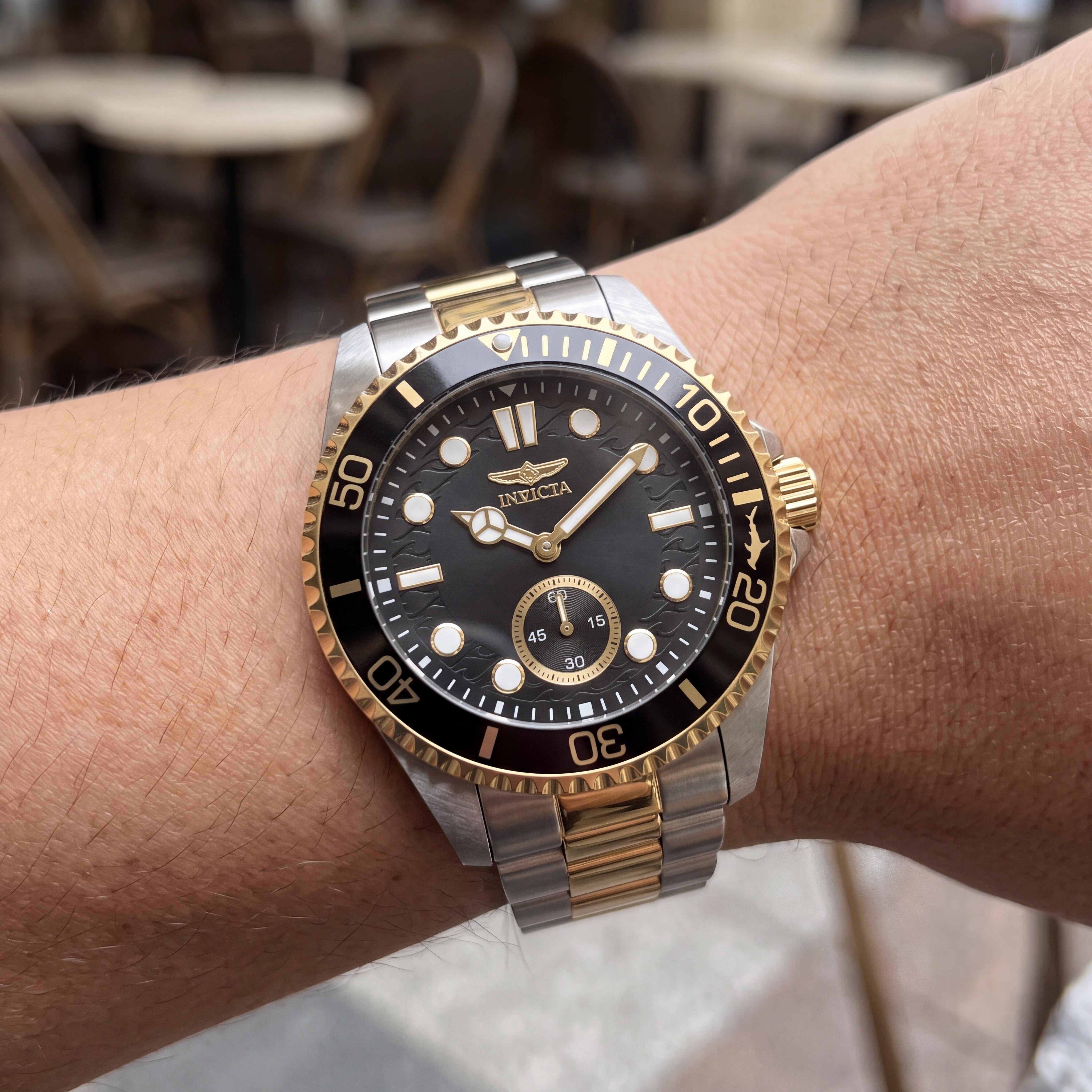Reloj Invicta Pro Diver 49434 para hombre con movimiento de cuarzo, esfera gris, caja y pulsera de acero inoxidable, resistente al agua 10 ATM, 43 mm, Photo 4