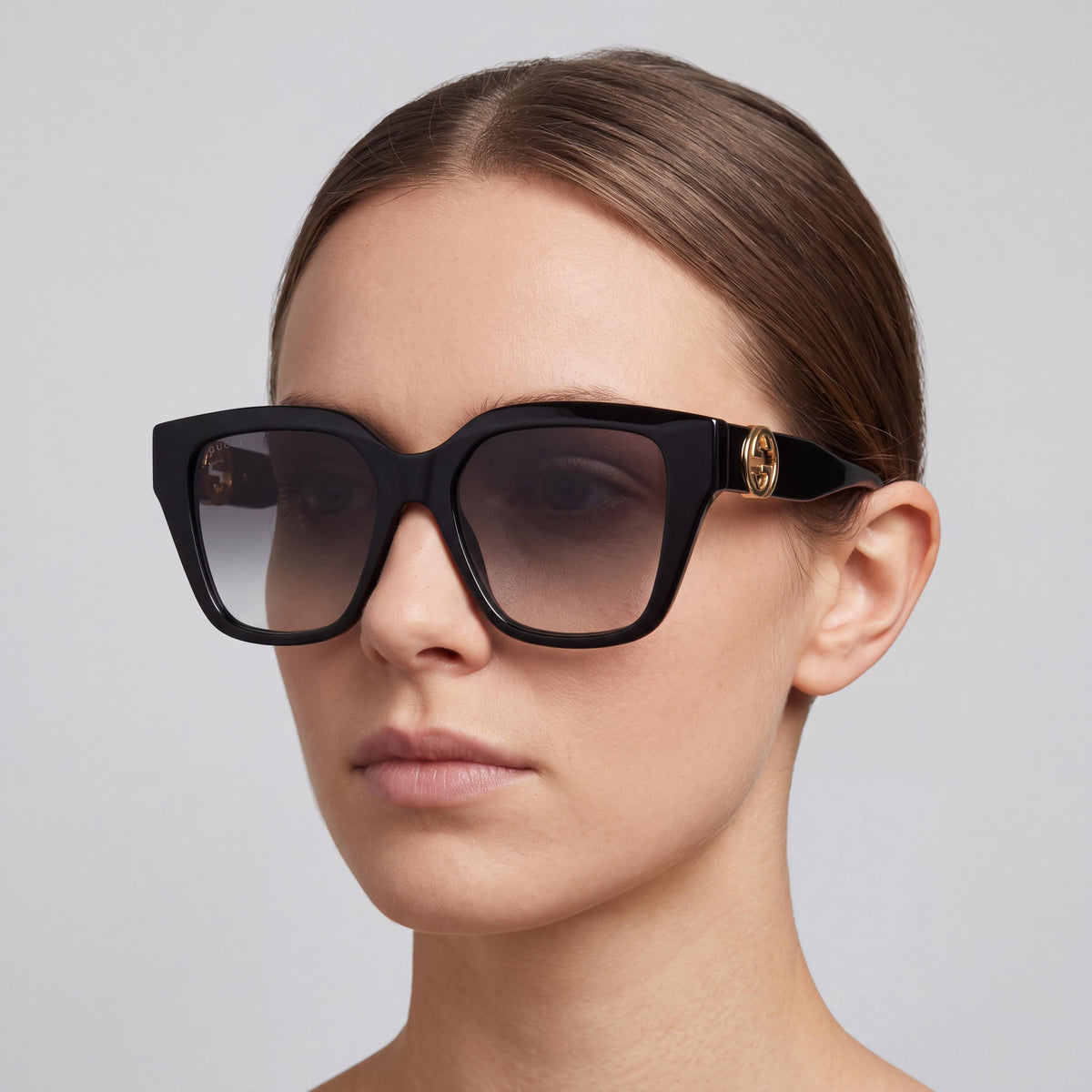 Gucci Gg1023s 008 Women's Black Injected Plastic Grey Gradient UV Protection 54mm Sunglasses, Photo 3