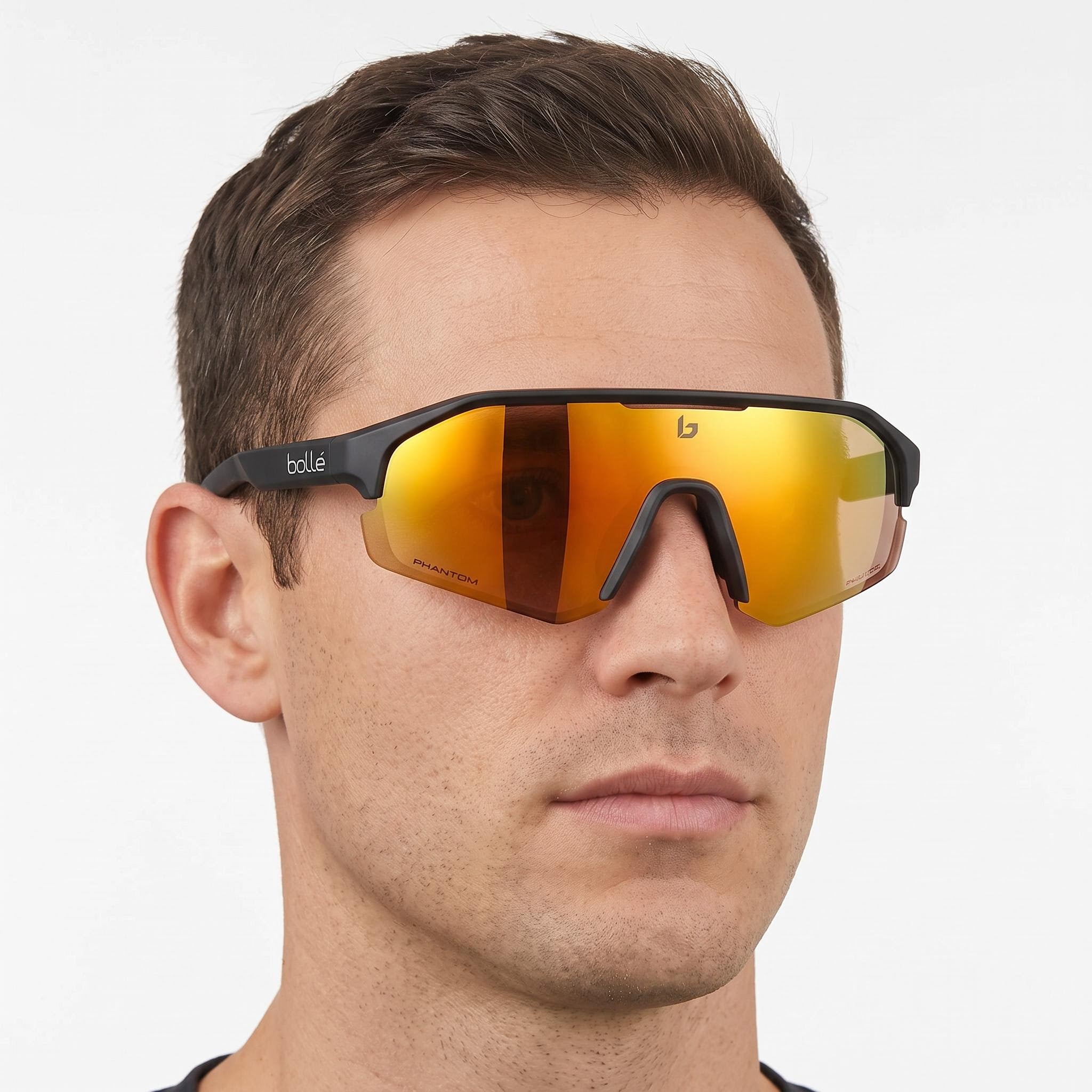 bollé BS020009 Lightshifter Unisex Photochromic UV Protection Thermoplastic Polyurethane Sunglasses - Lemon Oleo, Phantom Brown Red Lenses, Photo 4