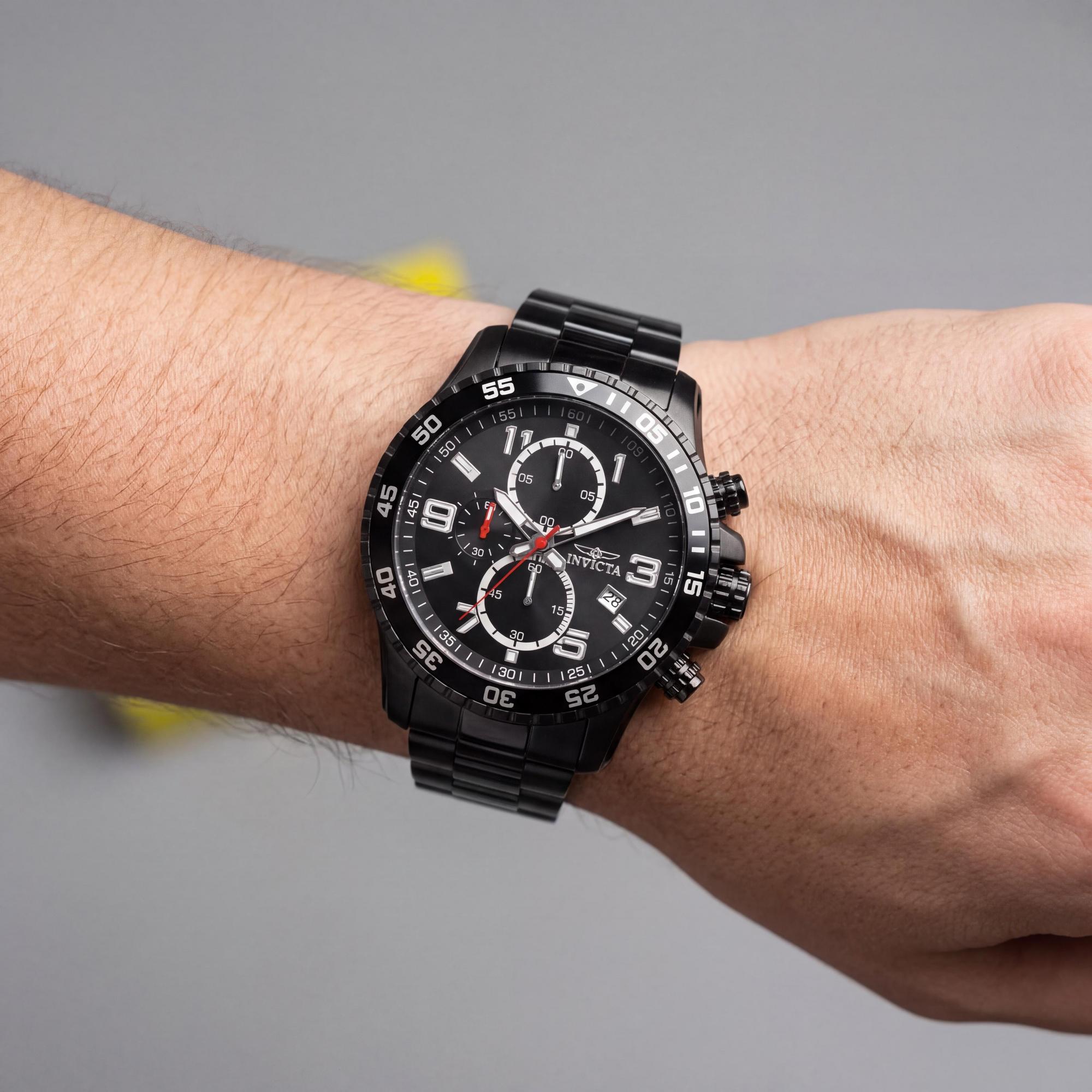 Invicta Specialty 36985 Unisex Chronograph Quartz Stainless Steel Watch, Black Dial, 45mm, Photo 4