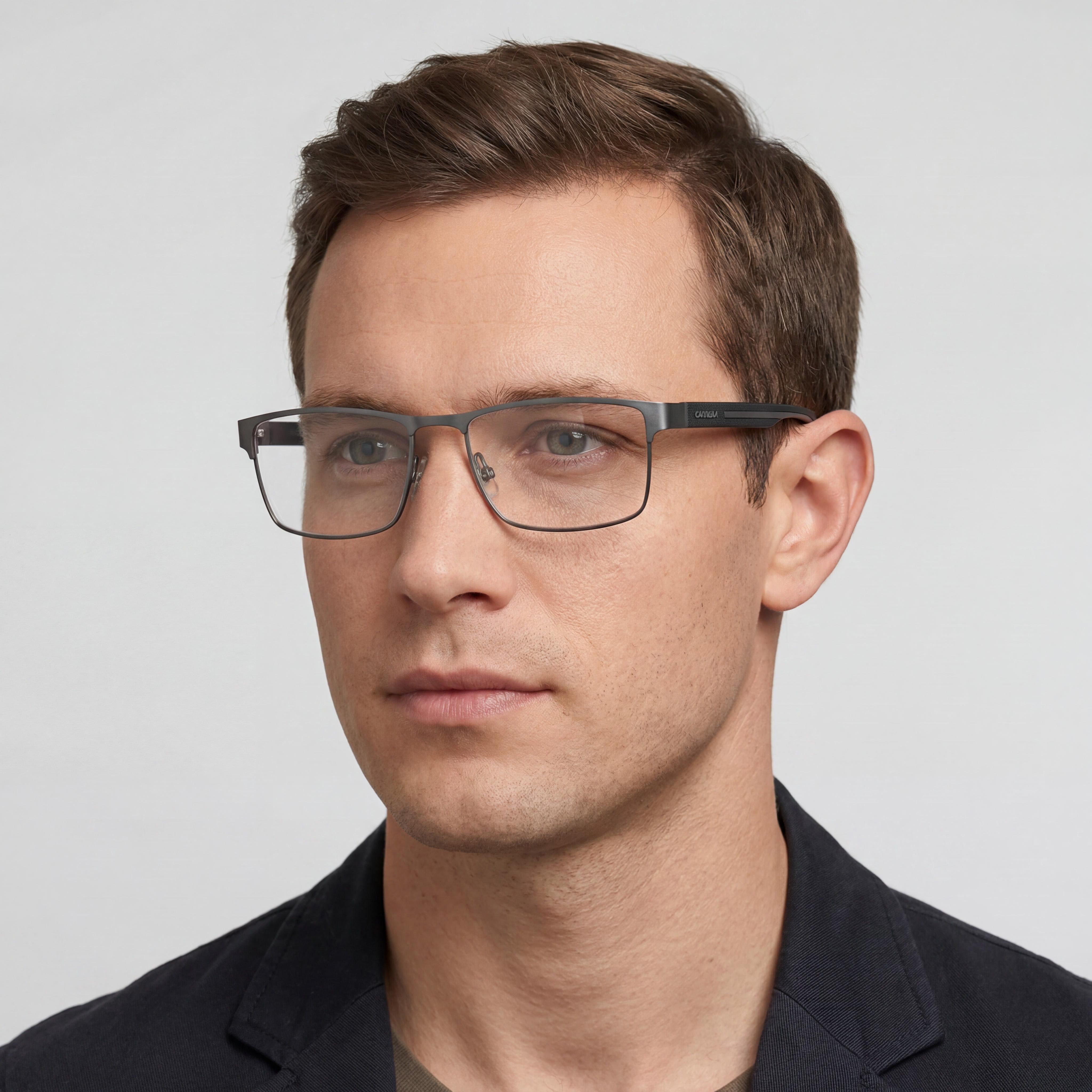 Carrera Carrera 8884 Men's Eyewear Frame, Metal Matte Black Grey, Lens Width 57mm, Bridge 18mm, Temple 145mm, Photo 4