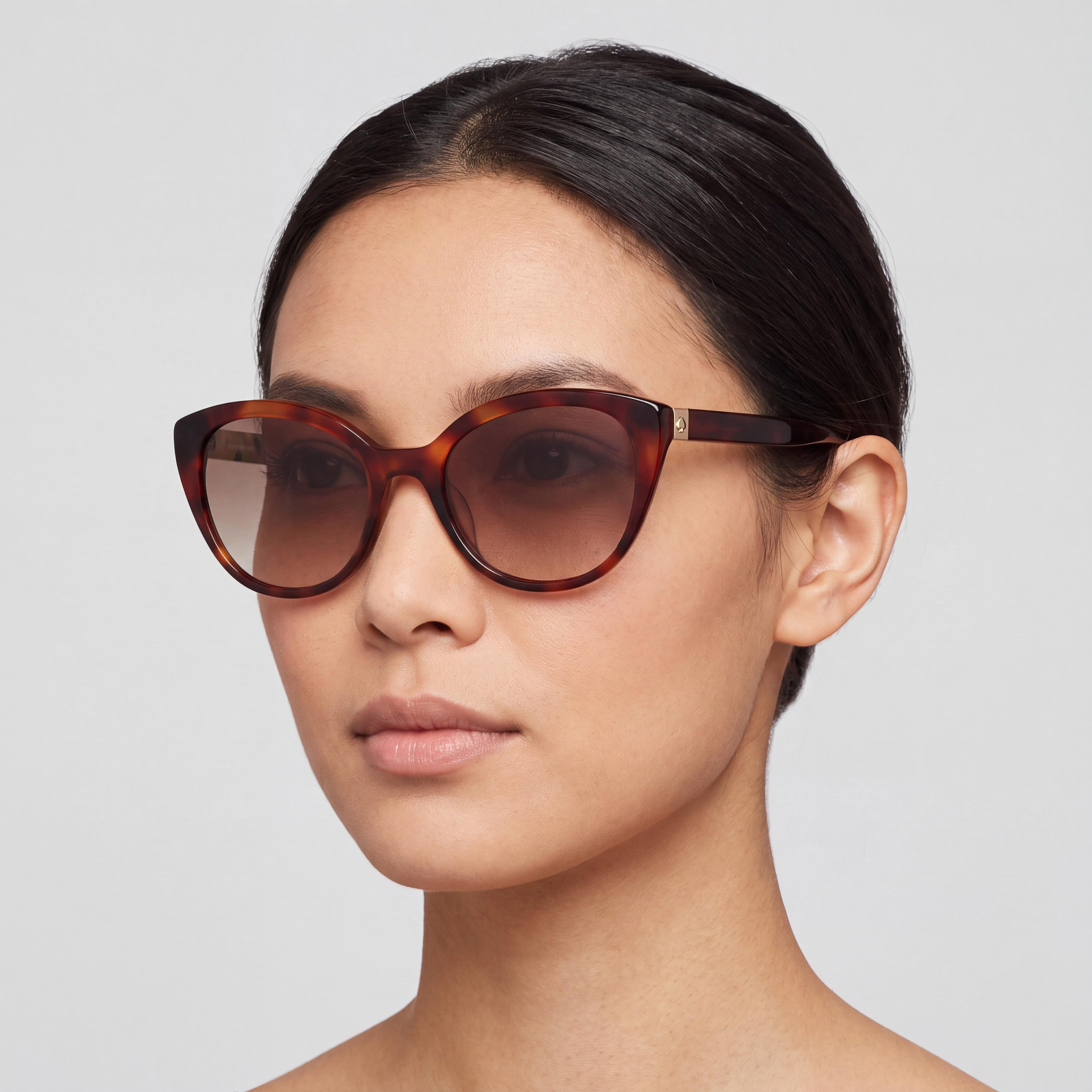 Kate Spade New York Casual Women's Havana Pattern Beige Brown Acetate Frame UV Protected Sunglasses 55mm, Photo 5