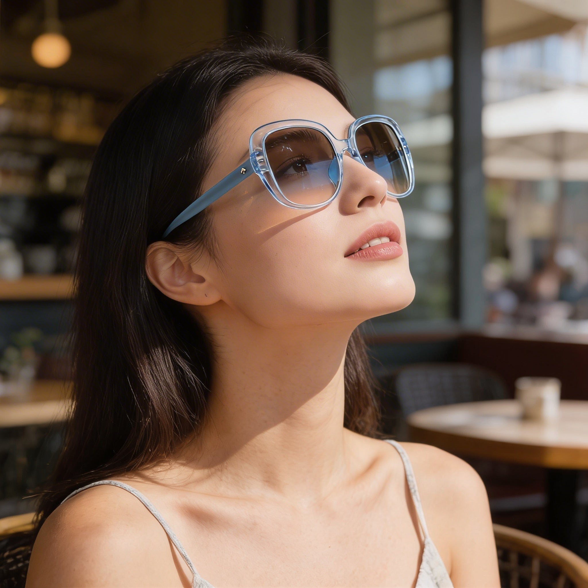 Kate Spade New York Wenona/G/S Gafas de Sol para Mujer, Azul Marrón, con Marco de Plástico Azul, Lentes de Policarbonato en Tono Azul Marrón, con Protección UV, 56mm, Photo 5