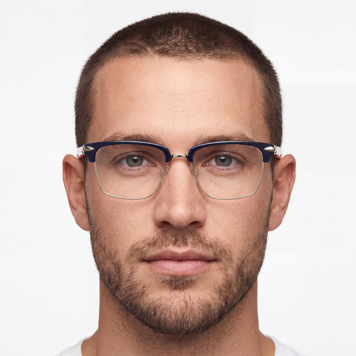 rag & bone Modern Men's Blue Brown Alloy Steel Non-Polarised Sunglasses 53mm, Photo 4