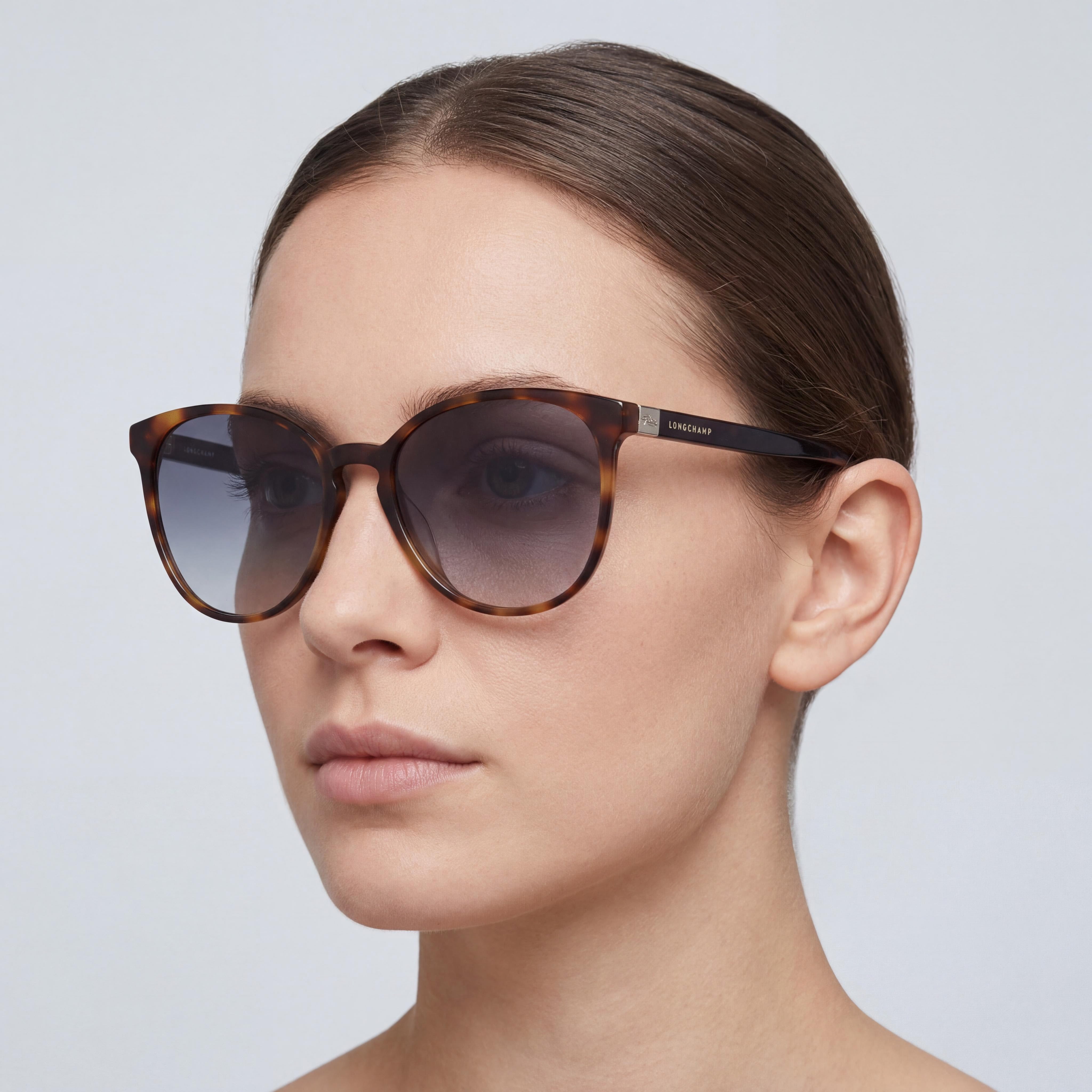 Longchamp LO647S Women's Sunglasses with Havana Blue Alloy Steel Frame and UV Protection, 53mm, Photo 4