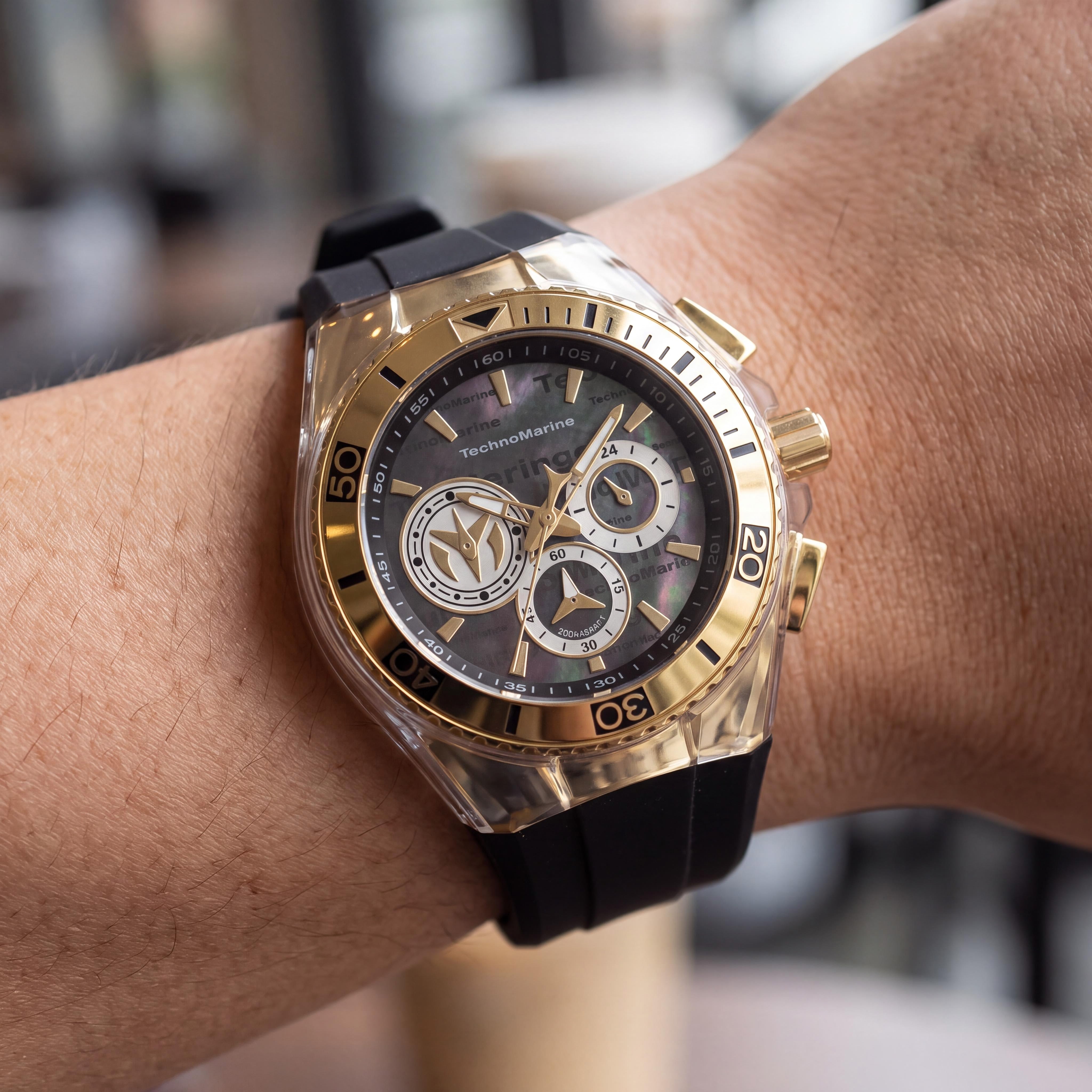 Reloj TechnoMarine Cruise TM-120025 Unisex de Acero Inoxidable Dorado con Movimiento de Cuarzo Cronógrafo 46mm, Photo 3