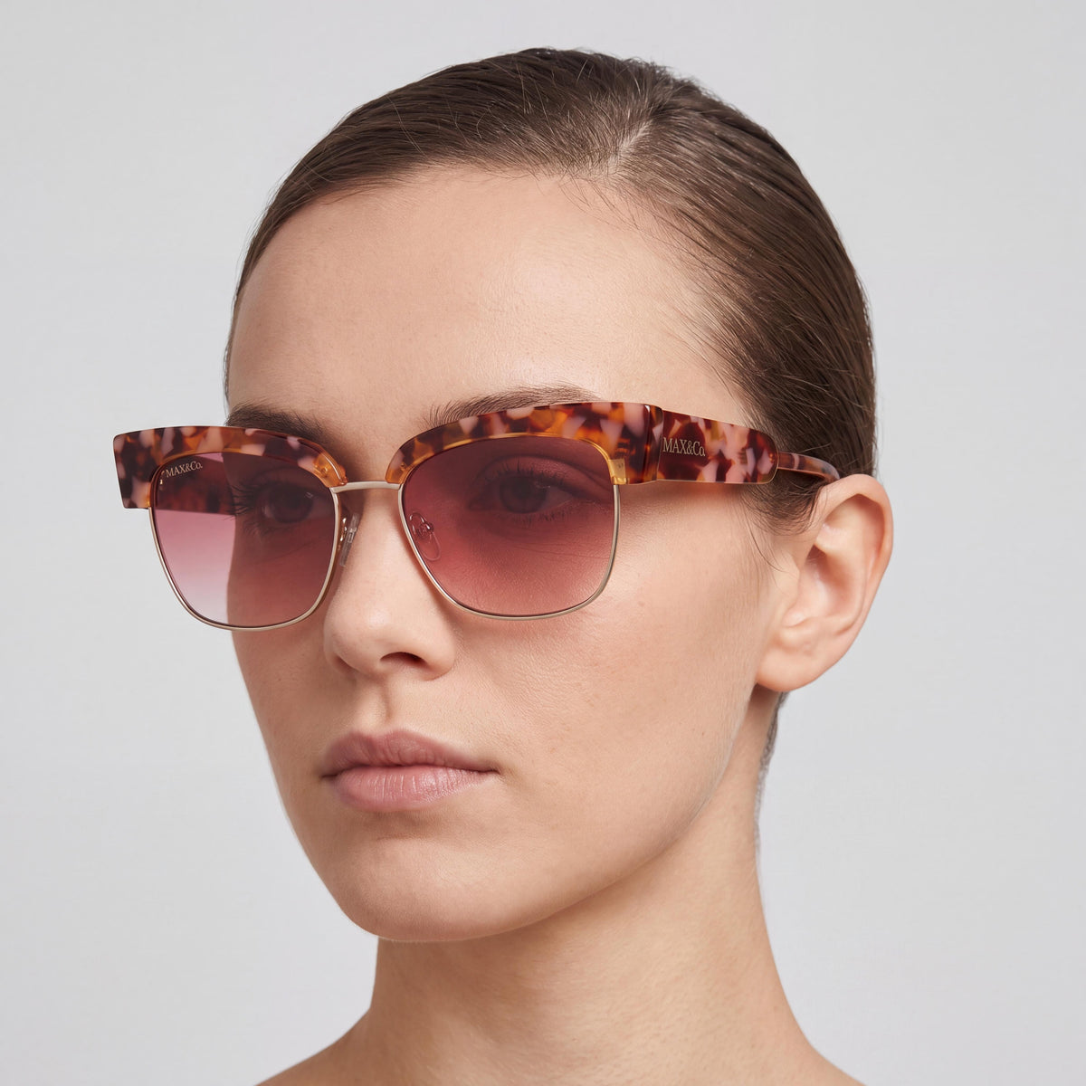 Max&Co. MO0092 Women’s Coloured Havana Plastic Frame Sunglasses 54-17-140, Photo 4