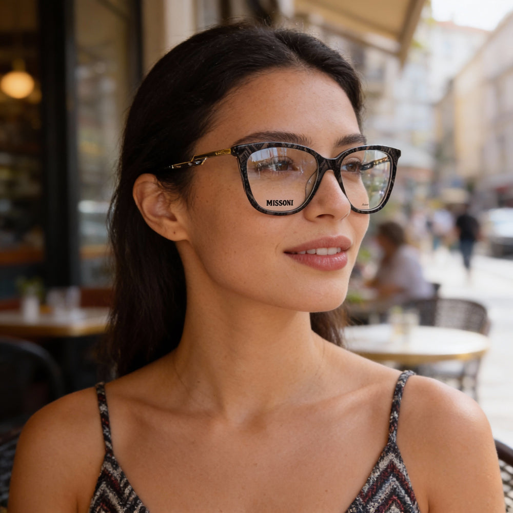 Missoni Modern - Gafas de sol para mujer, acetato, blanco y negro, 53 mm