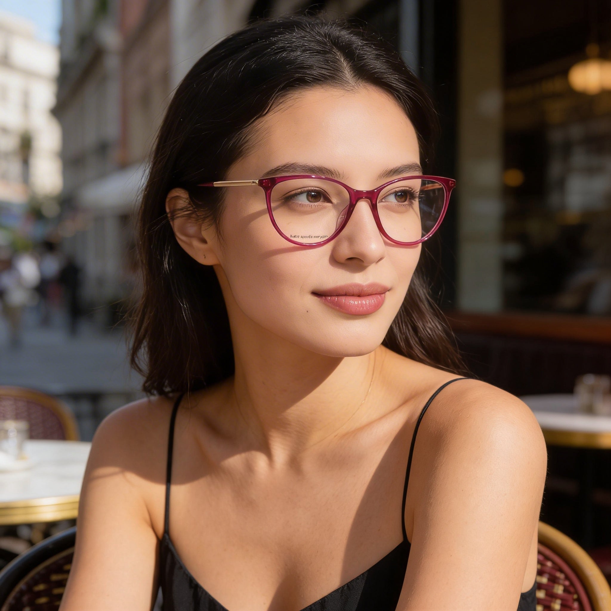 kate spade new york Kimberlee Women's Eyeglasses, Full Rim Square Plastic Frame, Cherry Gold-Logo 52-17, Photo 4
