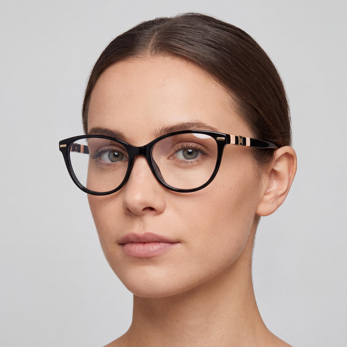 Carolina Herrera CH 0048 Women's Acetate Frame, Black Pink, Non Polarized Polycarbonate Lenses, 53mm, Photo 5