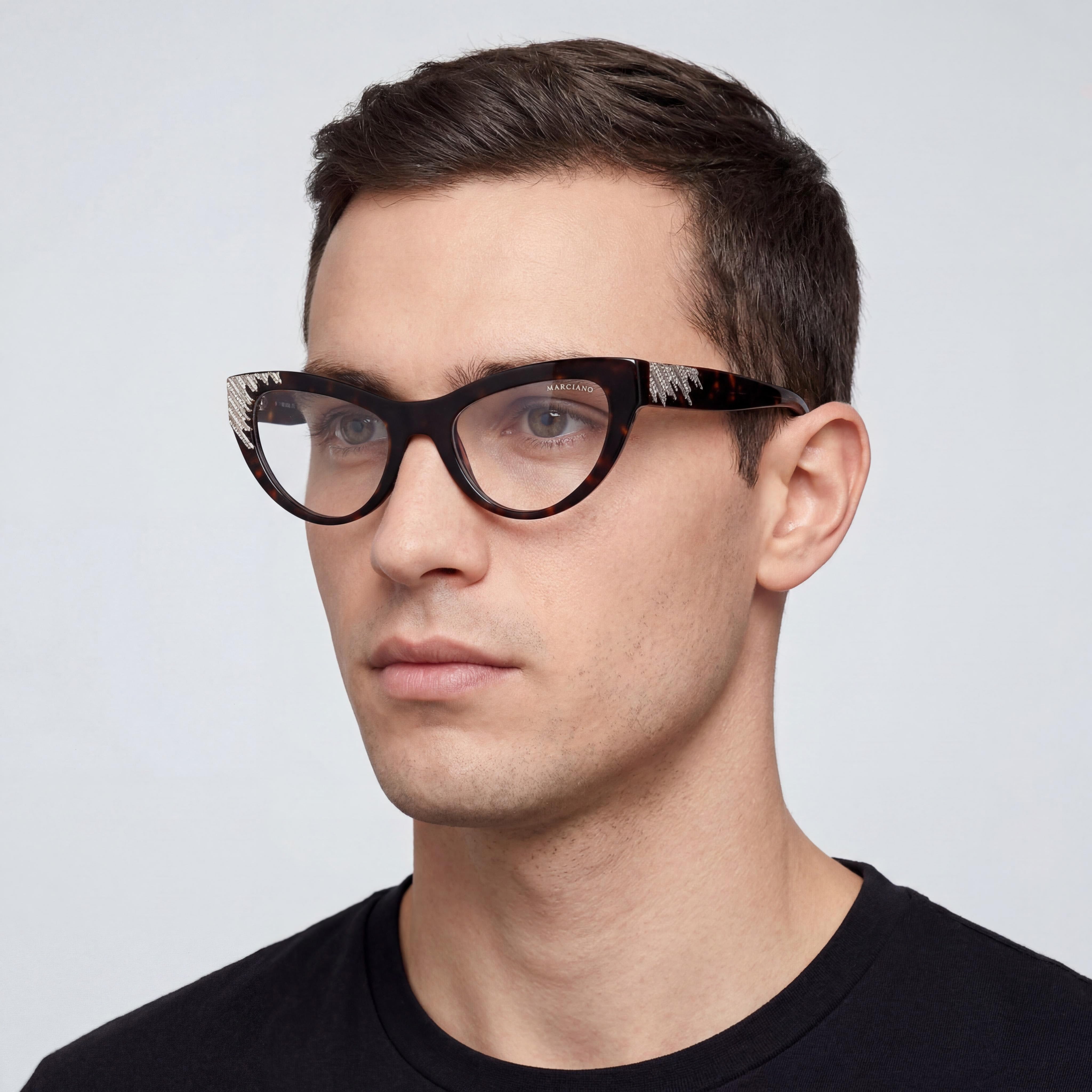 Gafas Rectangulares de Hombre Guess Gm50036 Dark Havana, Plástico 52mm, Photo 5