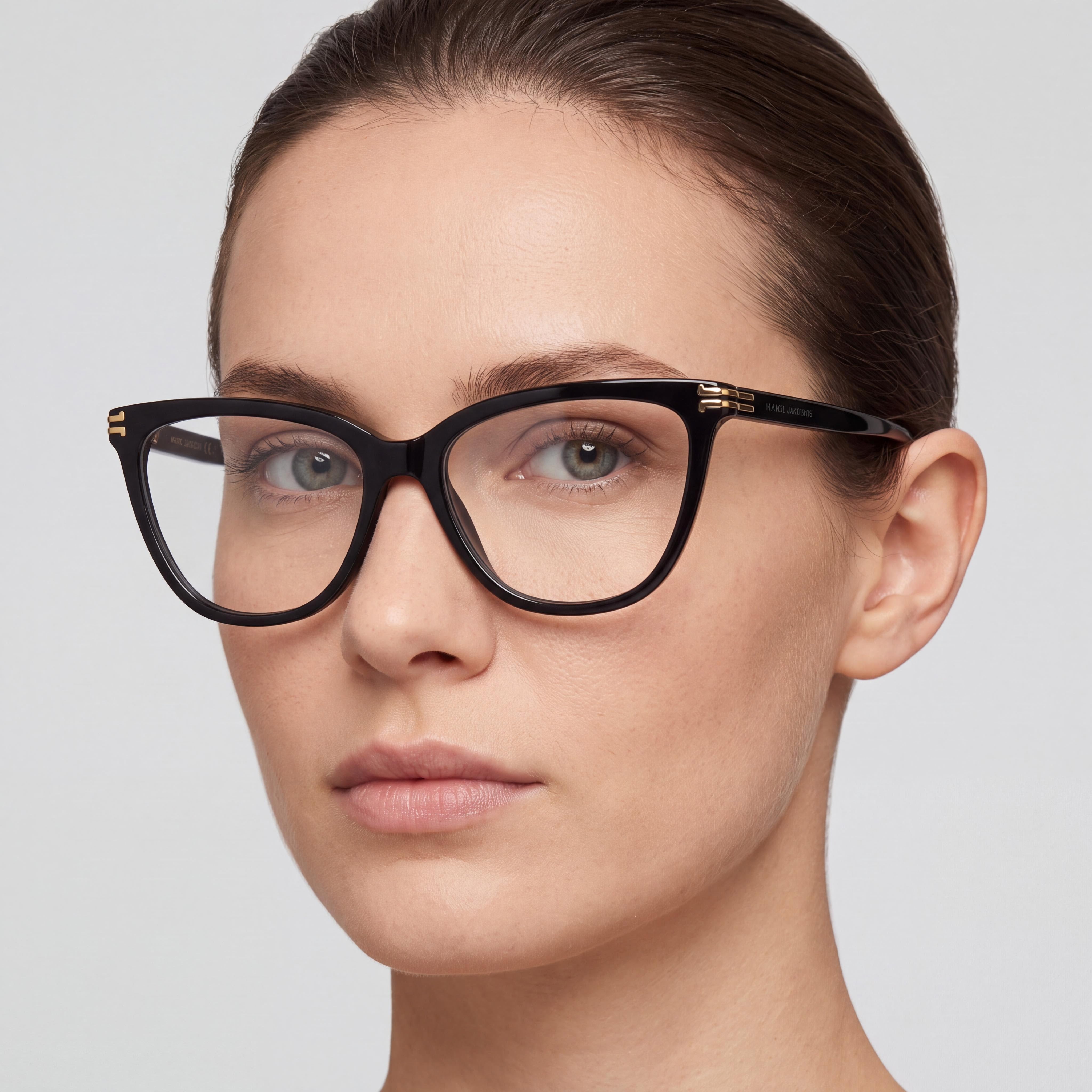 Marc Jacobs MJ 1108 Women's Black Plastic Frame Glasses with Multicolor Non-Polarized Lenses 54mm Lens Width, Photo 4