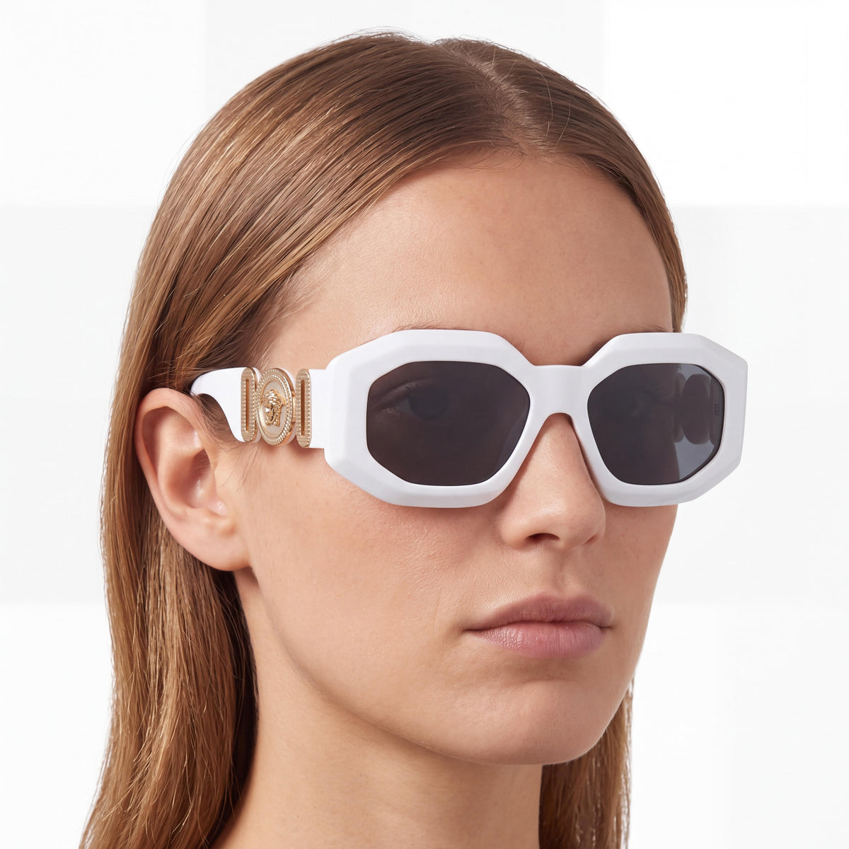Versace 0VE4424U Unisex Sunglasses with Multicoloured Compound Frame and Non-Polarized Lenses 56mm, Photo 4