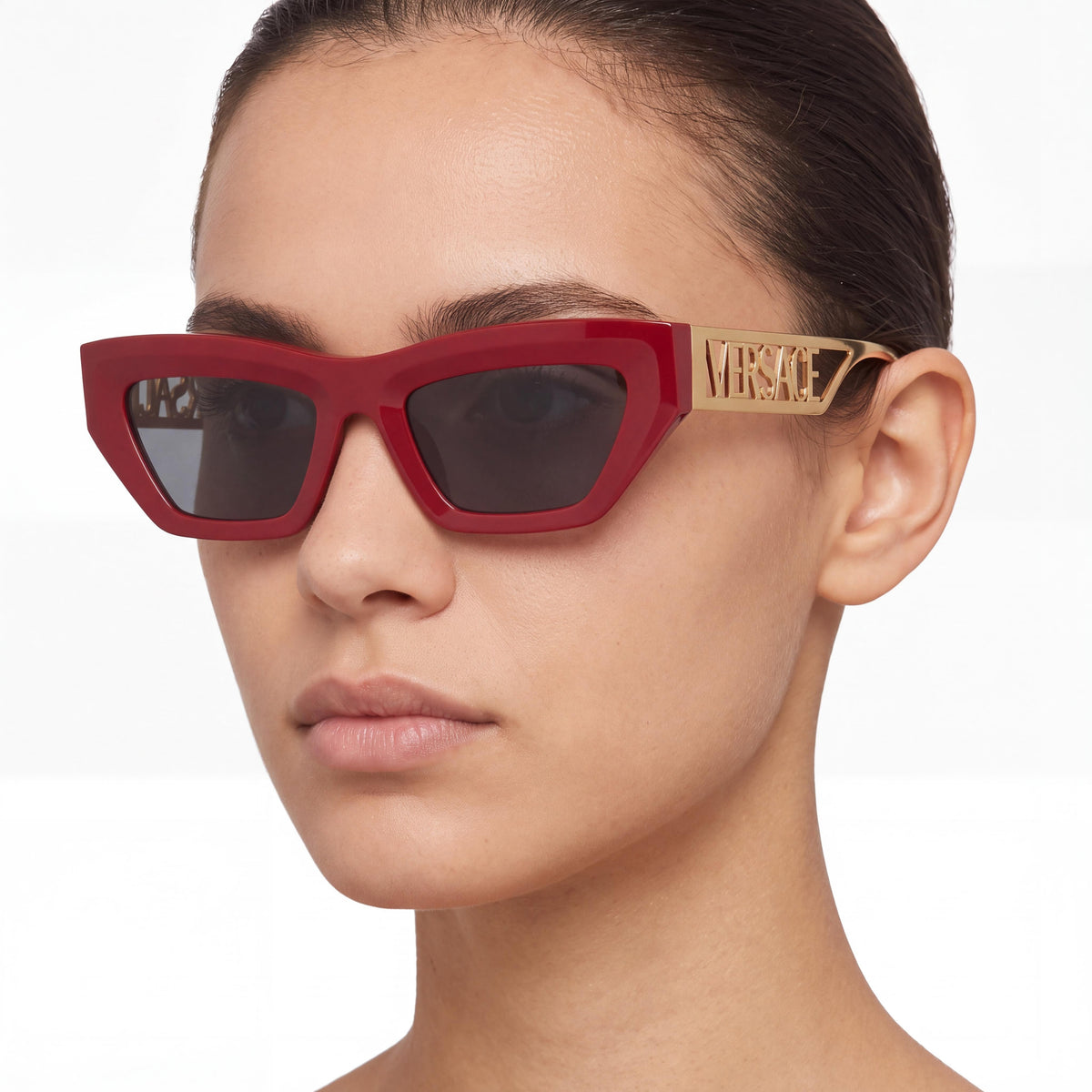 Versace Contemporary Unisex Multicolor Acetate Dark Grey UV Protected Non-Polarized Sunglasses 53mm, Photo 3