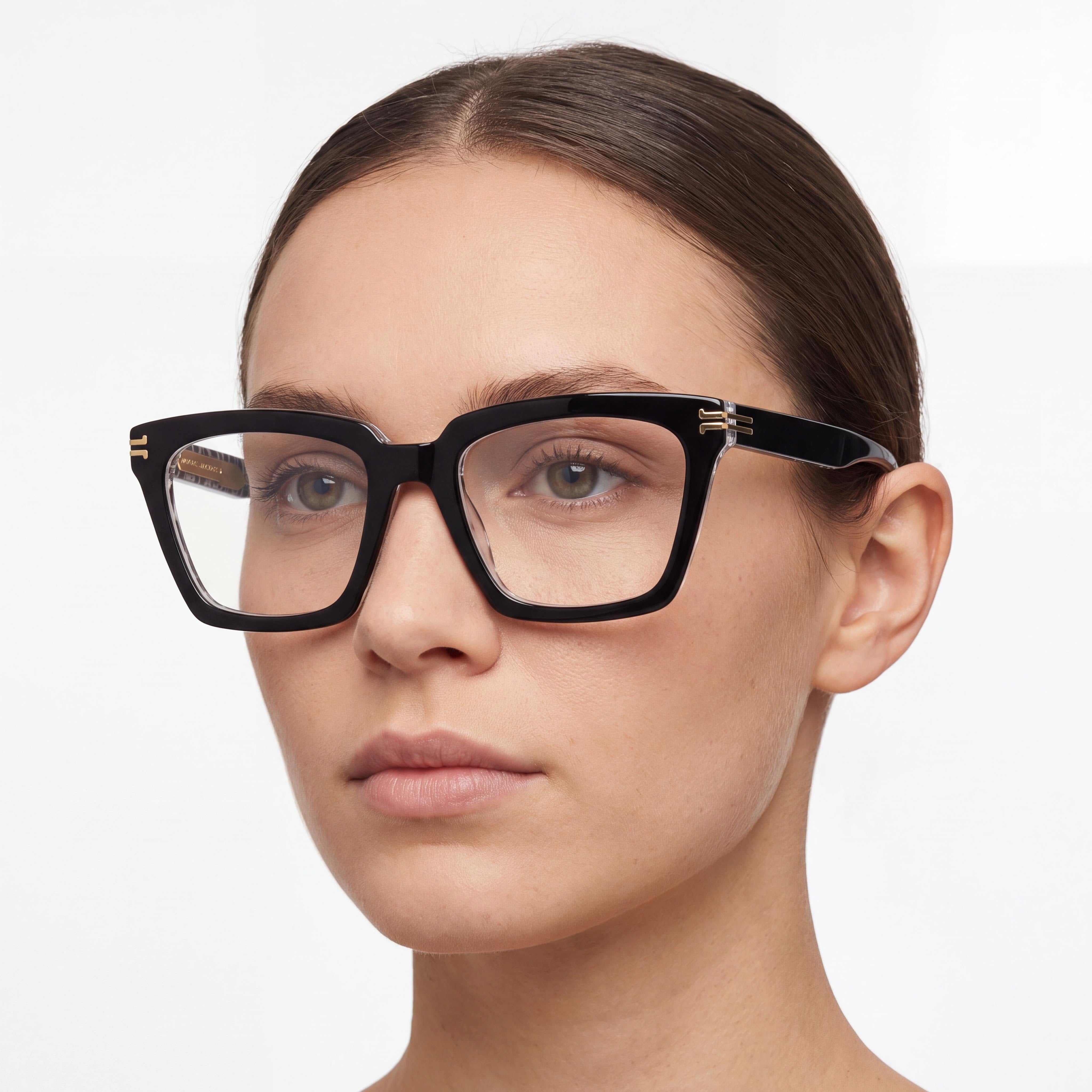 Marc Jacobs MJ 1100 Casual Women's Black and White Pattern Acetate Frame Black Pattern White Lens Non Polarized Sunglasses 52mm, Photo 4