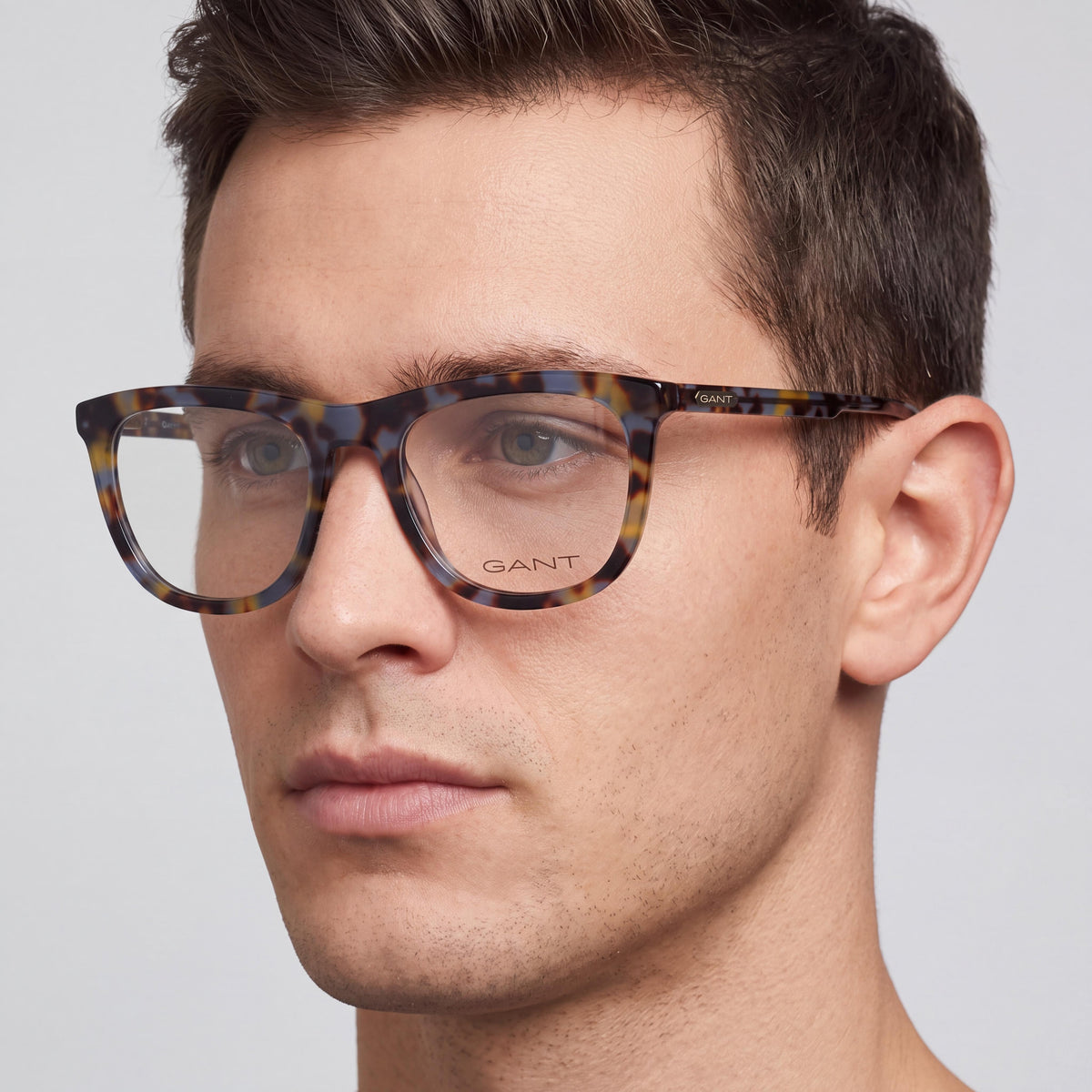 GANT Casual Sunglasses for Men with Coloured Havana Plastic Frame and Clear Lenses, 54mm Lens Width, Photo 3