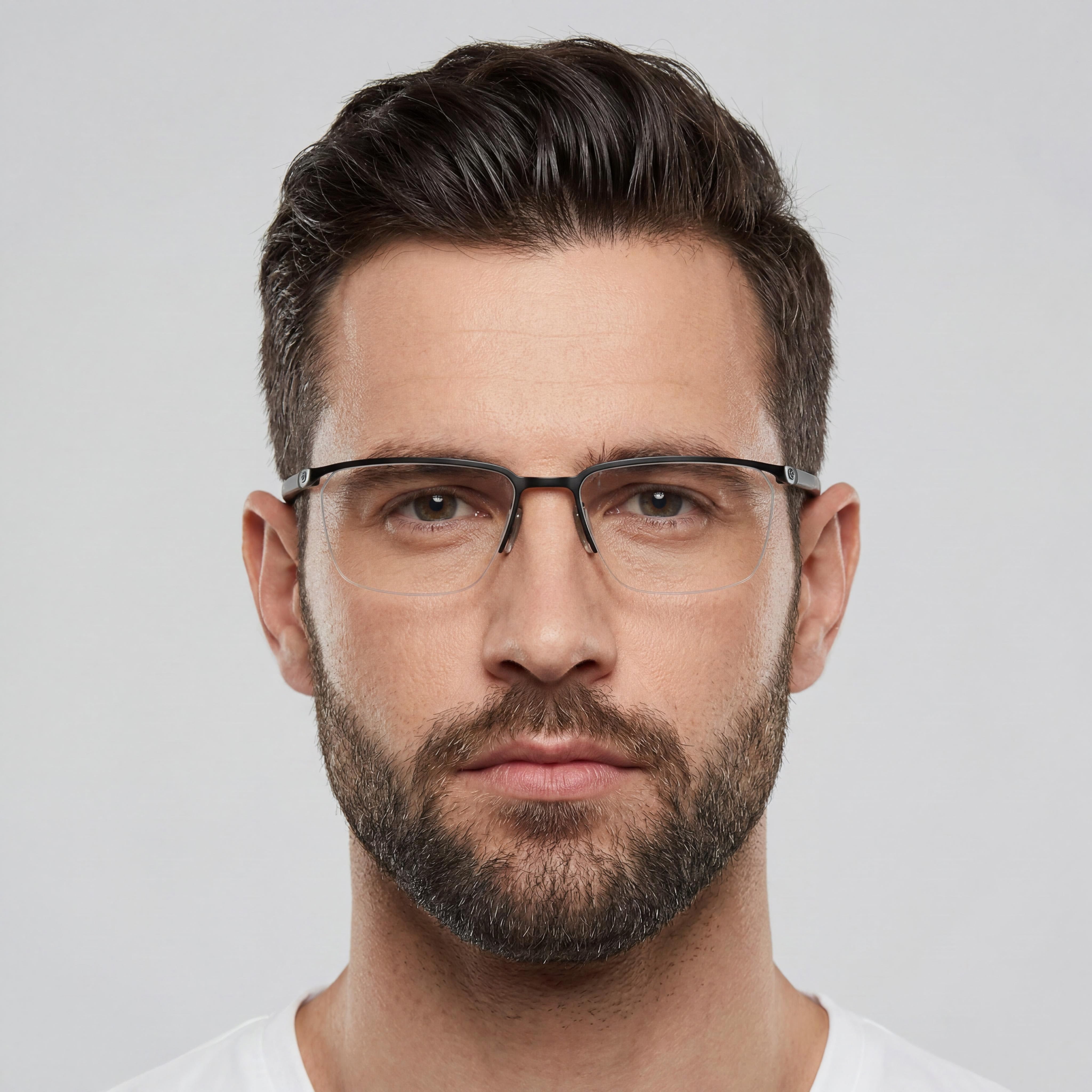 Under Armour Ua 5002/G Men's Semi Dark Ruthenium Metal Optical Frame with Adjustable BubbleGrip Nosepads 57mm, Photo 3