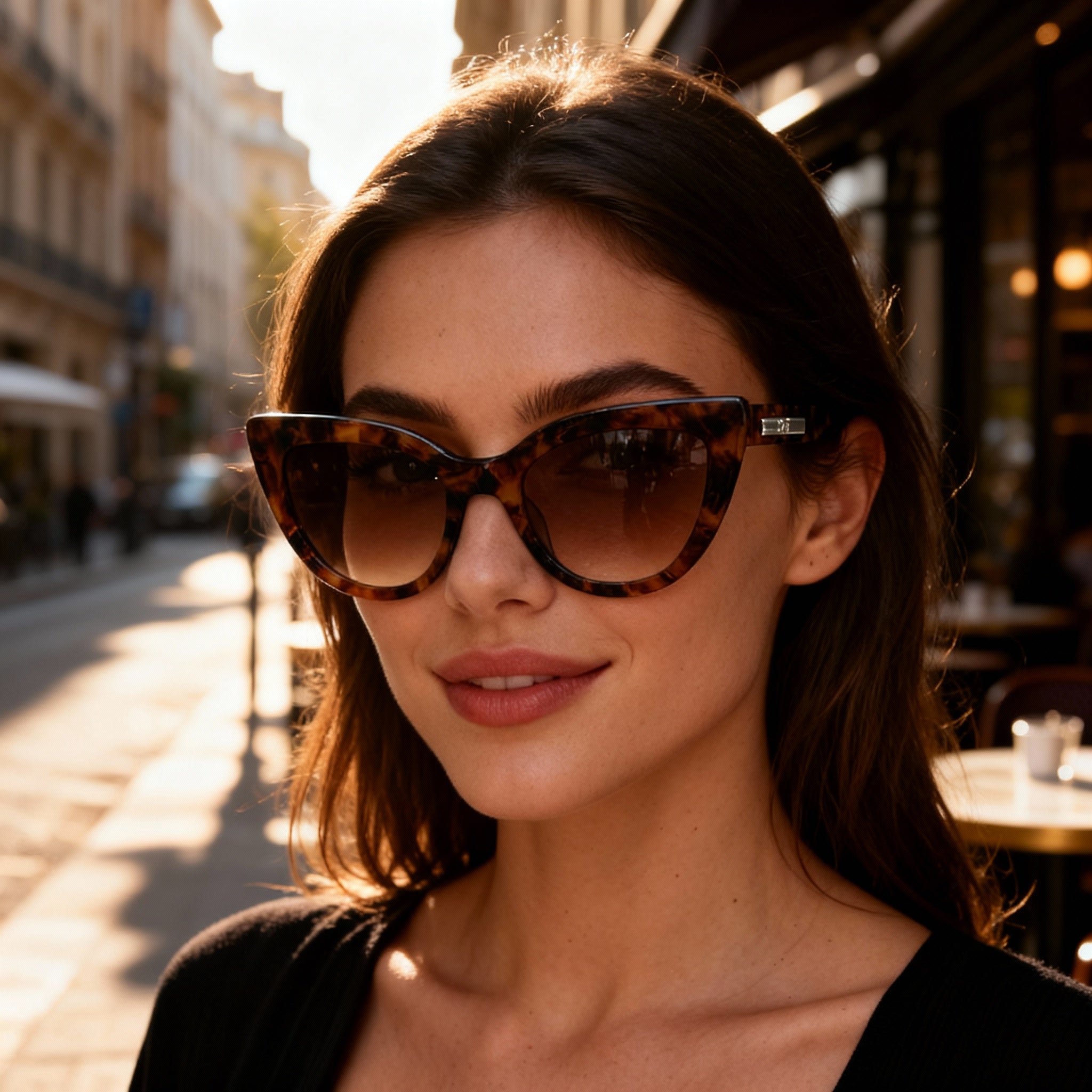 Longchamp Classic Women’s Titanium Vintage Havana Non-Polarized Gradient Light Brown 51mm Sunglasses, Photo 5