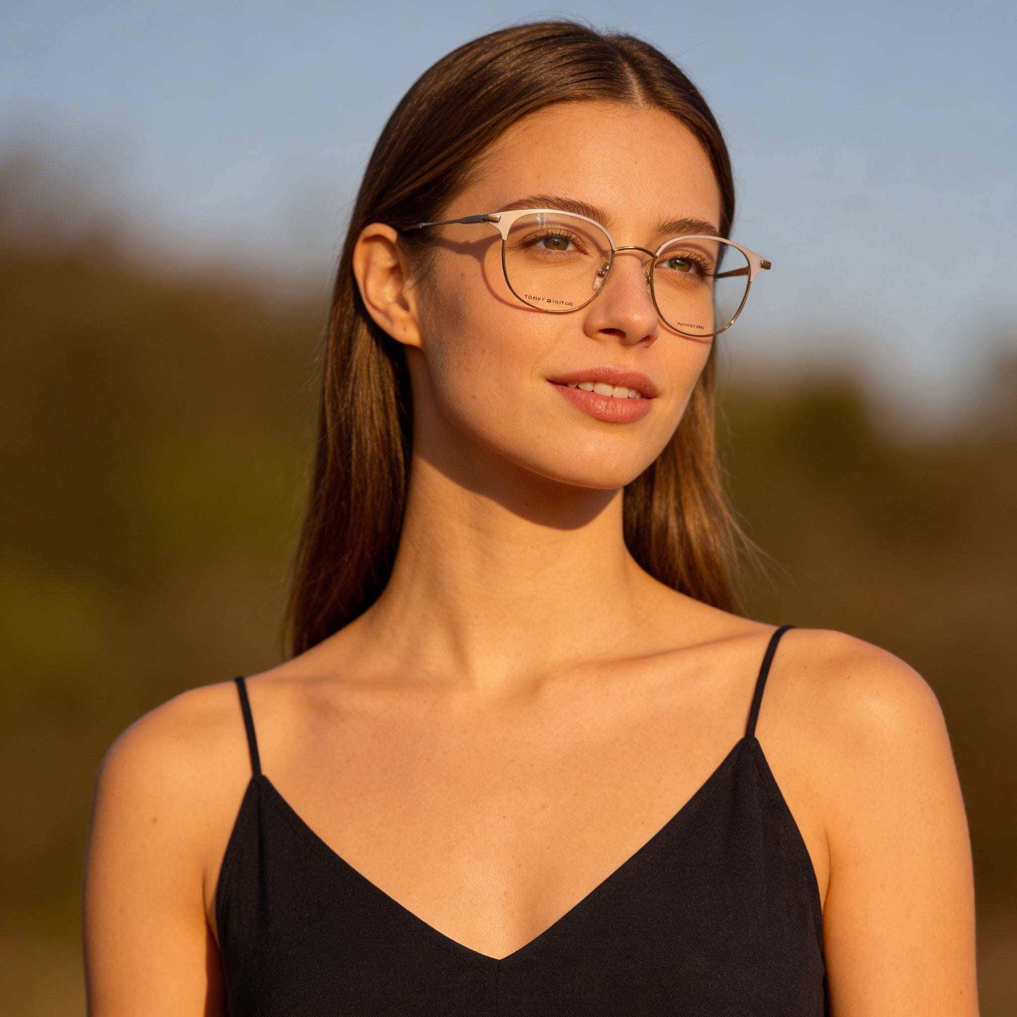 Tommy Hilfiger Modern Th 2003 Women's Copper Gold Nude Stainless Steel Sunglasses, 49mm Lens, Photo 5