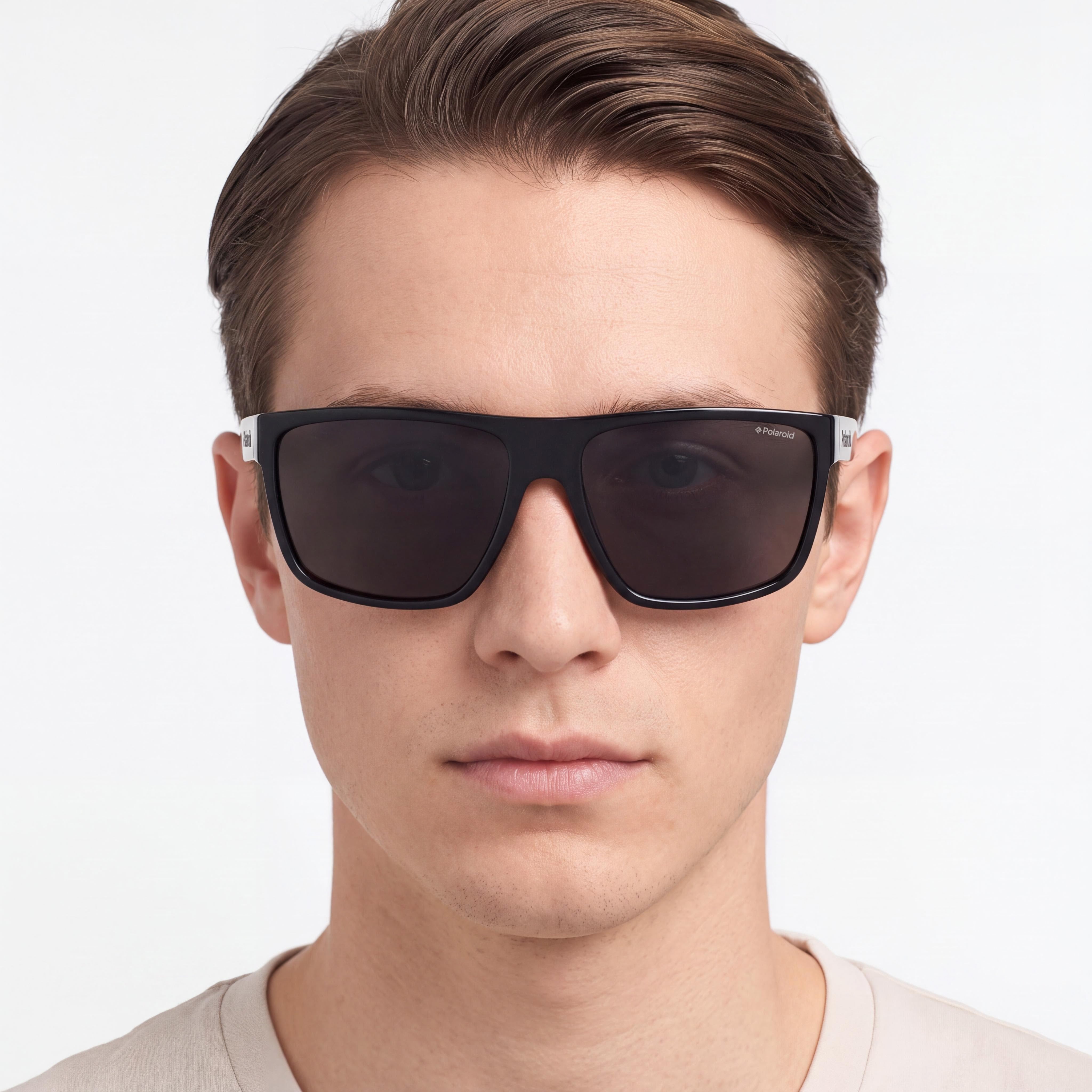 Polaroid Pld 6076/S Men Black Polycarbonate Frame Polarized Grey Lenses UV Protection Sunglasses 60mm, Photo 4