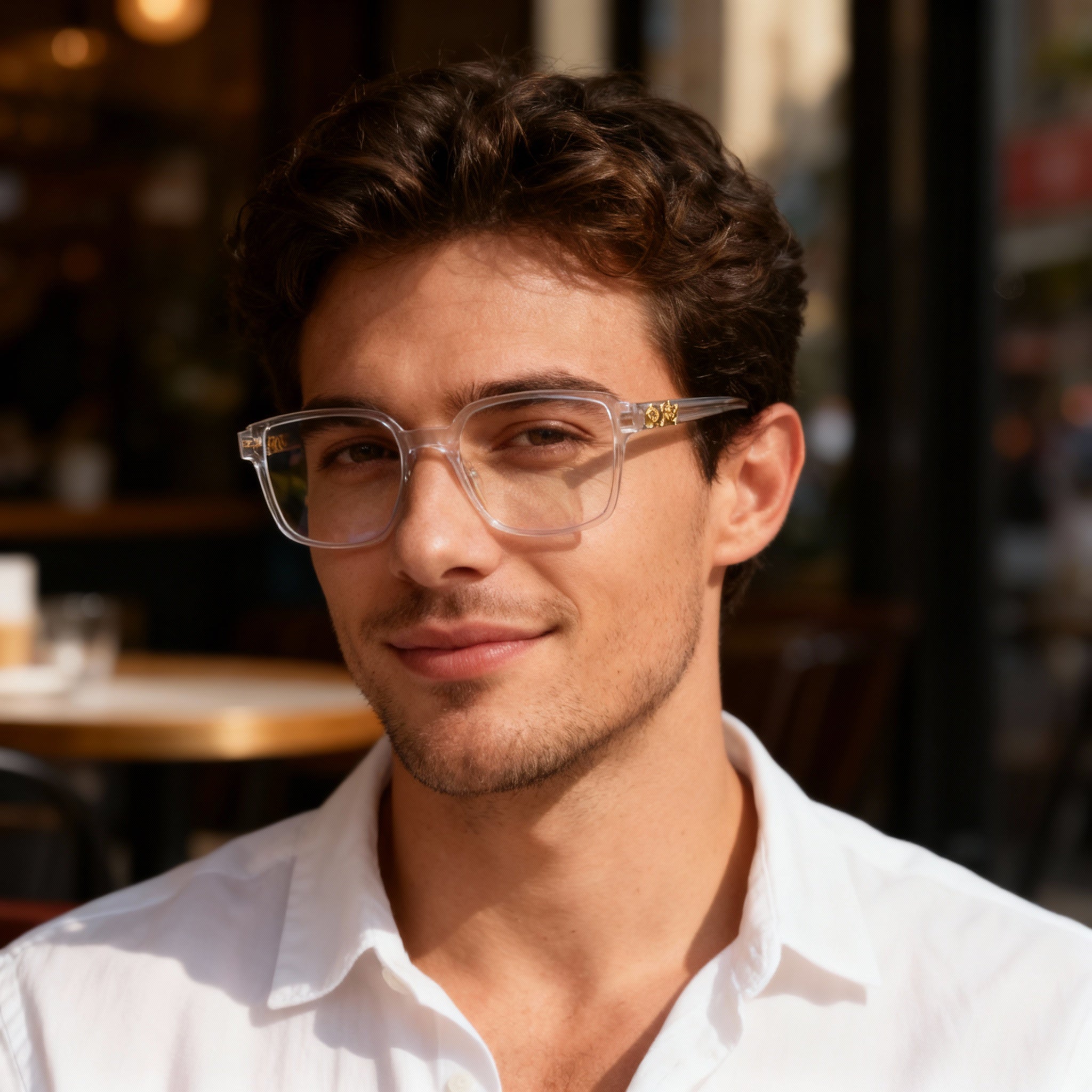 GUESS Men's Clear Frame Optical Eyeglasses, Photo 4