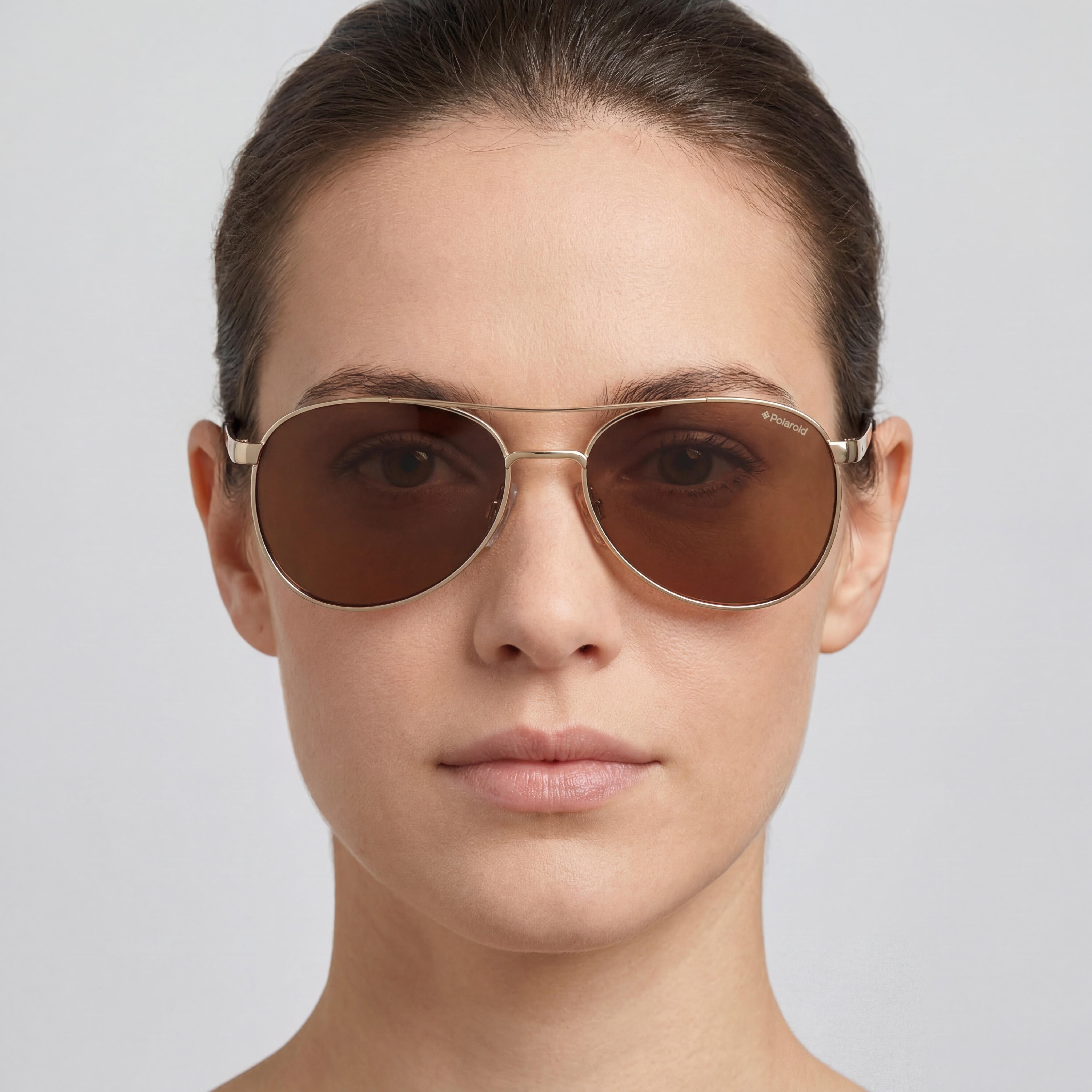 Gafas de sol Polaroid Pld 6070/S/X para mujer, color dorado/carey, de acero inoxidable, color marrón oscuro, polarizadas, con protección UV, 56 mm, Photo 5