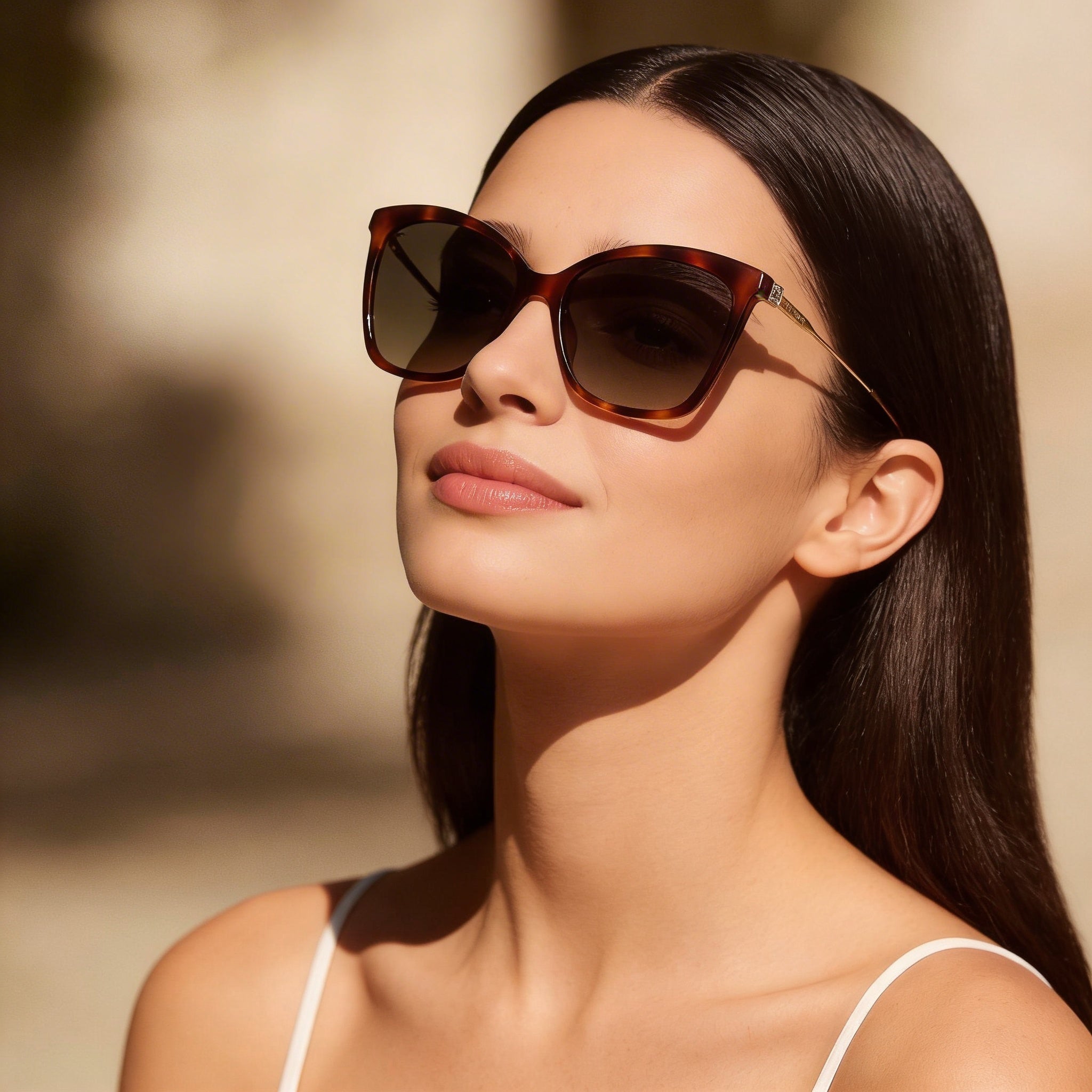 Jimmy Choo Classic para mujer, montura de acetato havana, lentes havana sin polarizar con protección UV de 55 mm, Photo 4