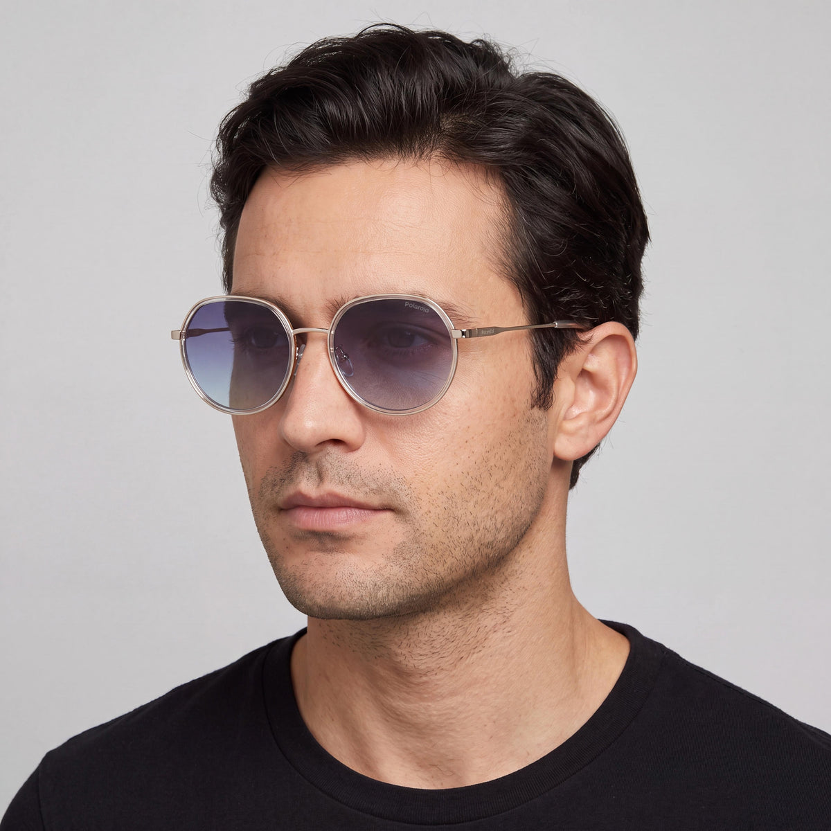 Polaroid Essential Men's Panthos Sunglasses, Ruthenium Stainless Steel Frame, UV Protected Lenses 55mm, Photo 5