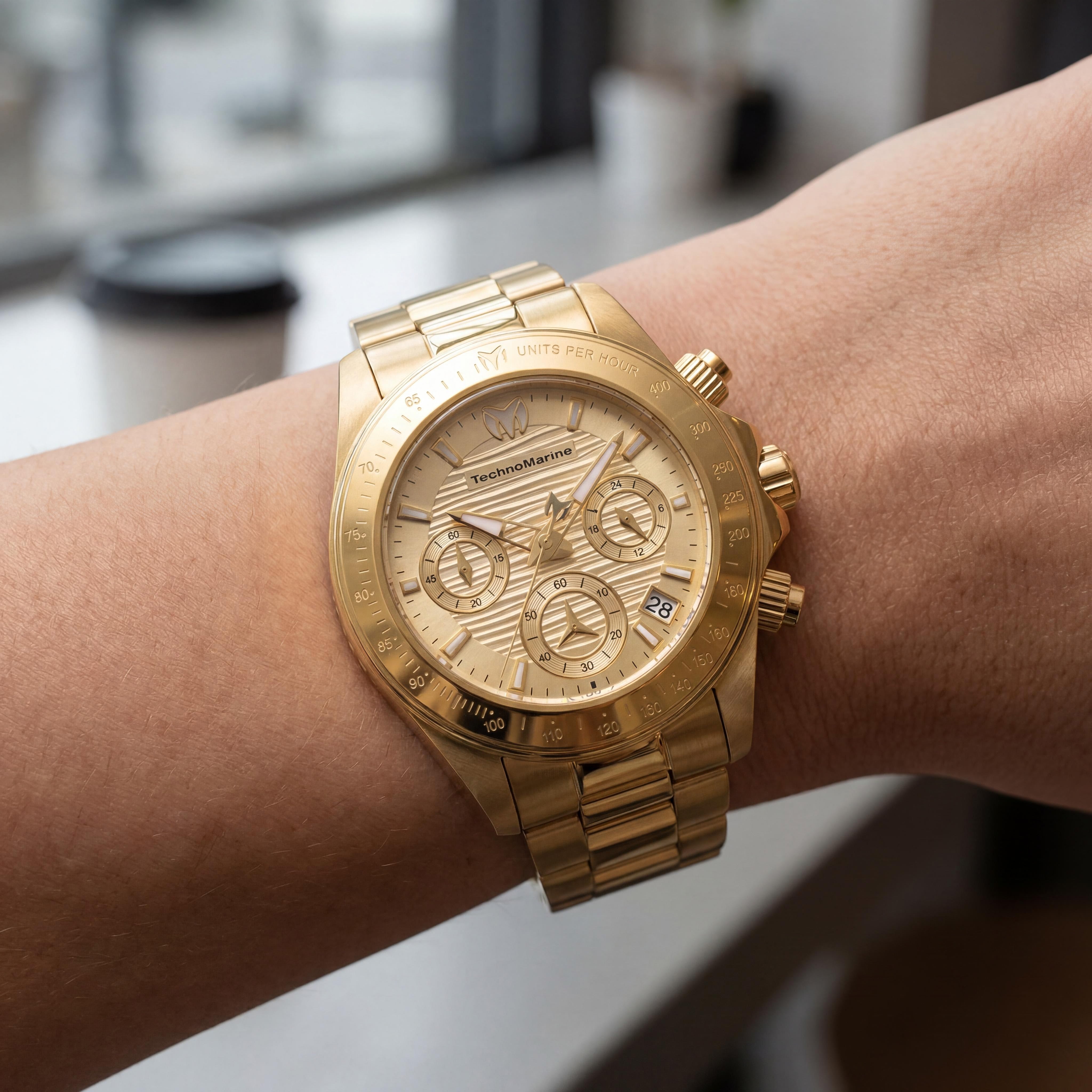 TechnoMarine Manta Women's Gold Stainless Steel Case Chronograph Quartz Water Resistant Watch 38mm, Photo 4