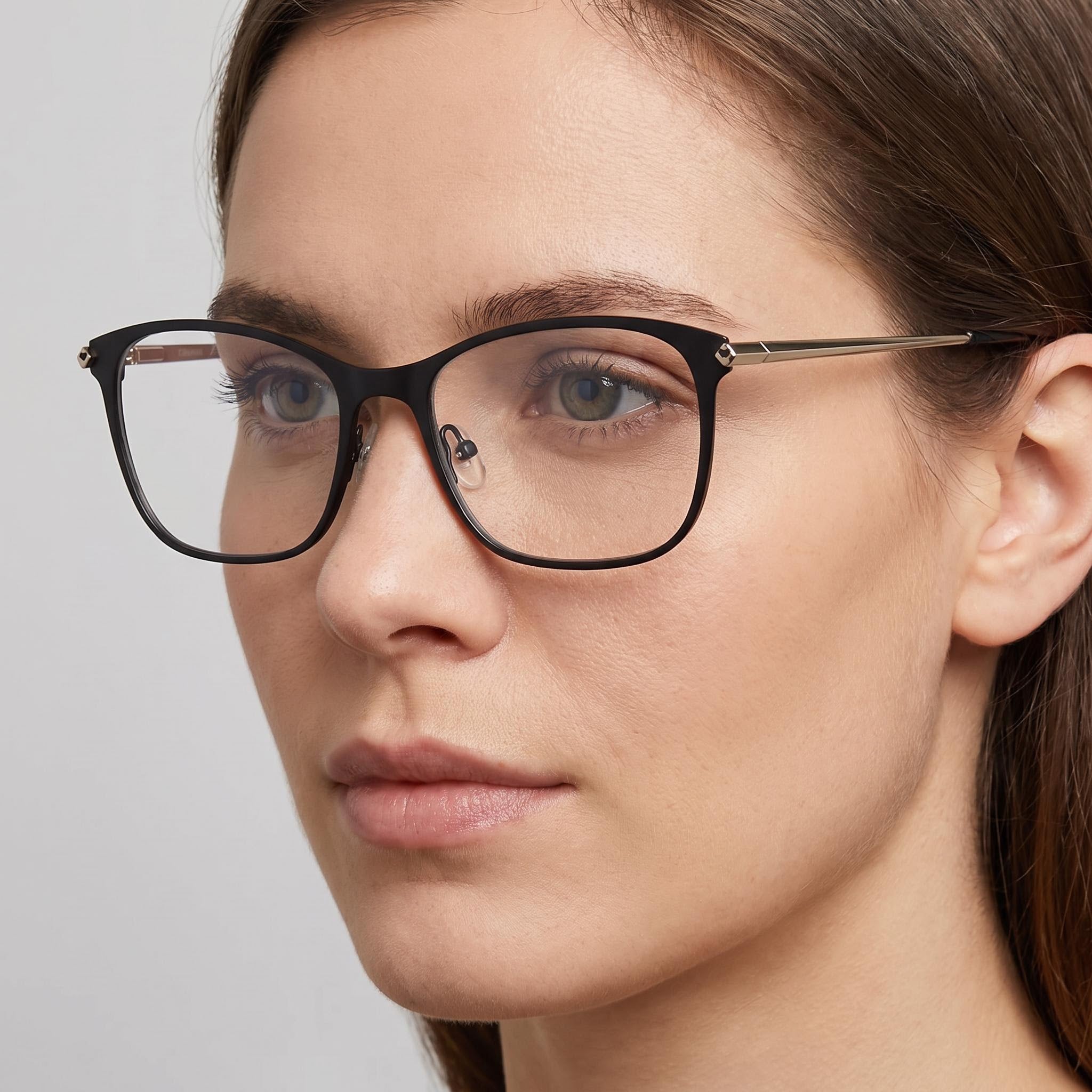 Lacoste CASUAL Women's Square Full-Rim Metal Black Crystal Demo Lenses Eyeglasses 56mm, Photo 5
