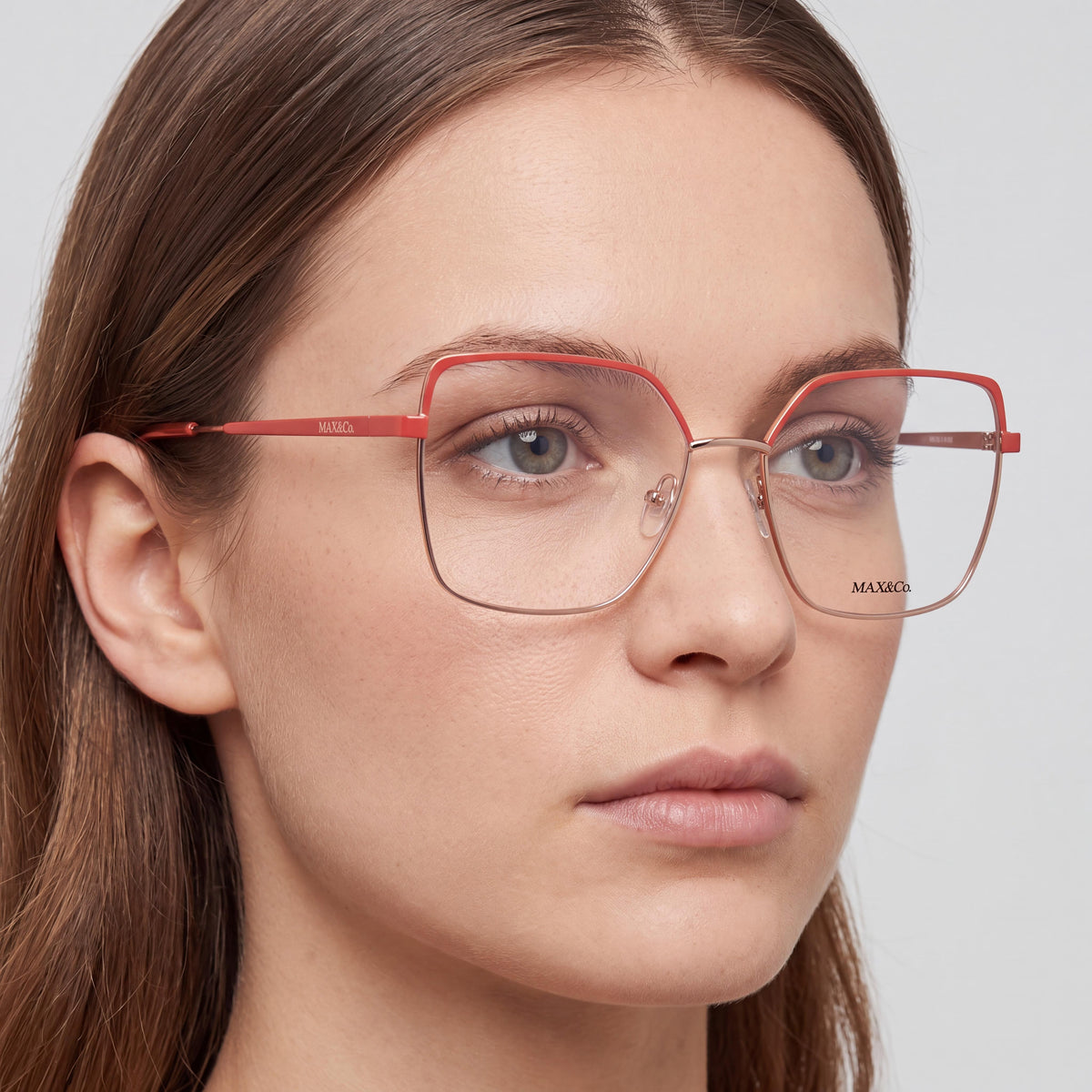 Max&Co. Casual Women's Shiny Rose Gold Metal Frames 54mm Lens 15mm Bridge 140mm Temple, Photo 4