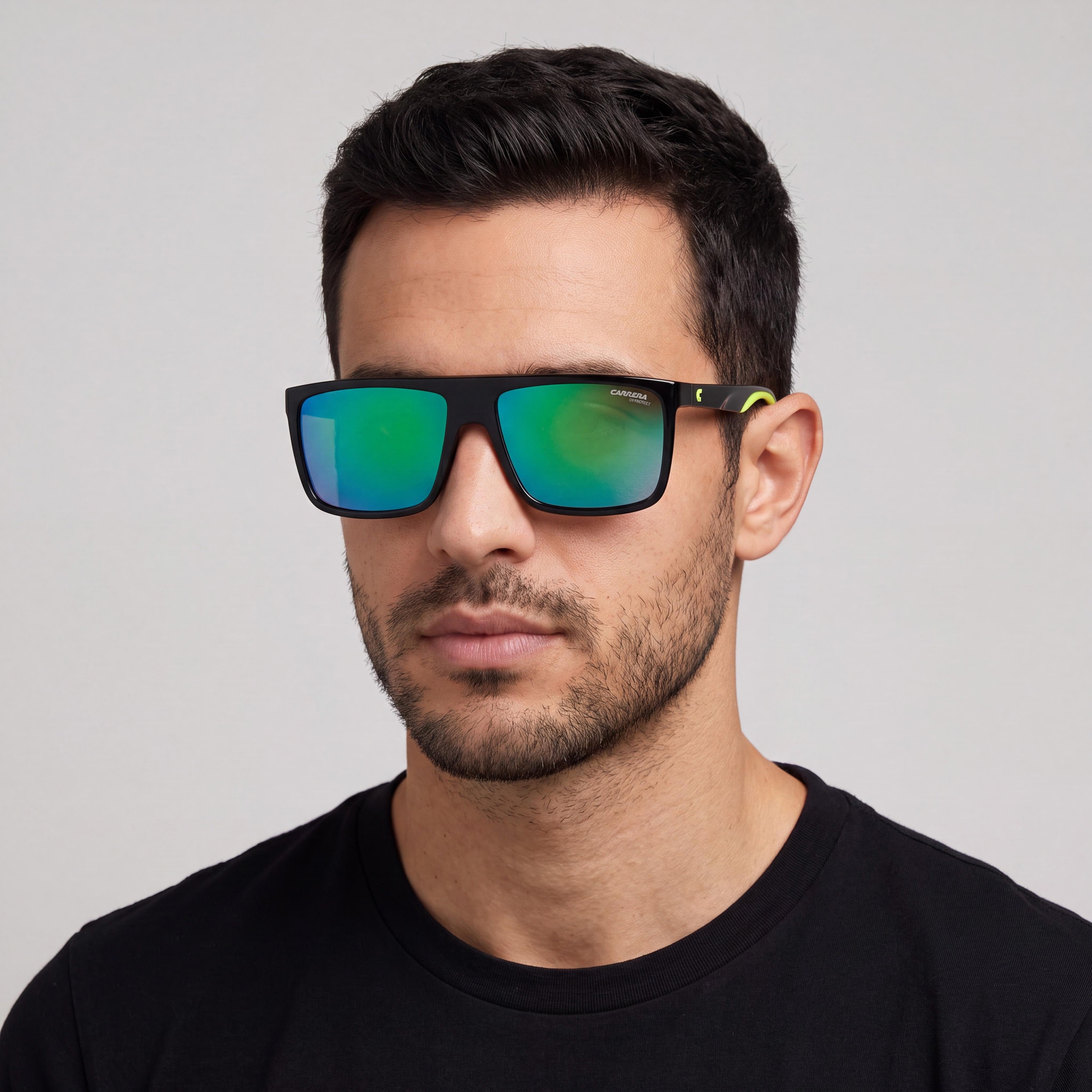 Carrera CA8055/S Black Rectangle Mirrored Sunglasses for Men, 58mm, Photo 4
