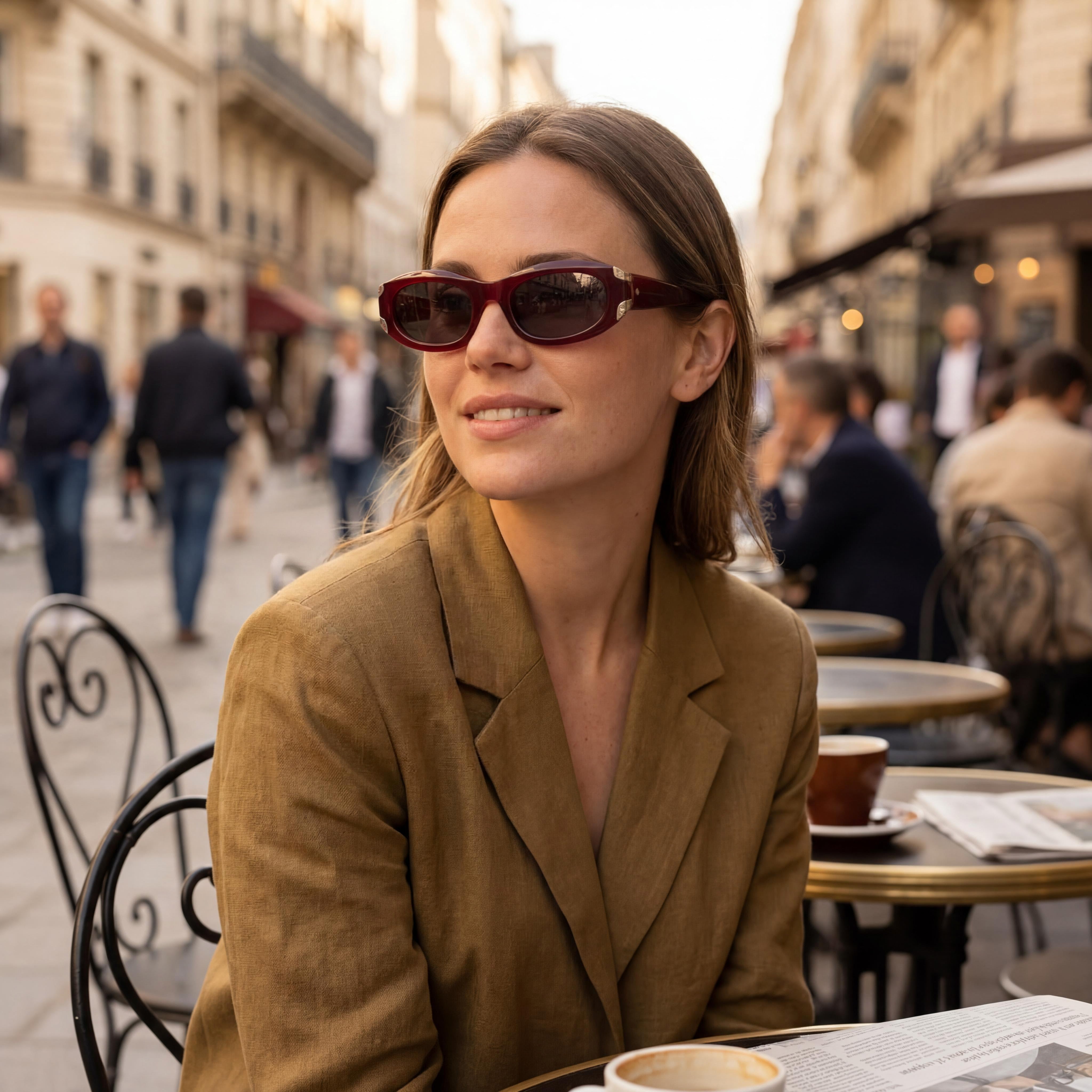 MCM Modern Women's Shiny Bordeaux Black Frame Oval Smoke Lens UV Protection Sunglasses 53-23-135, Photo 4