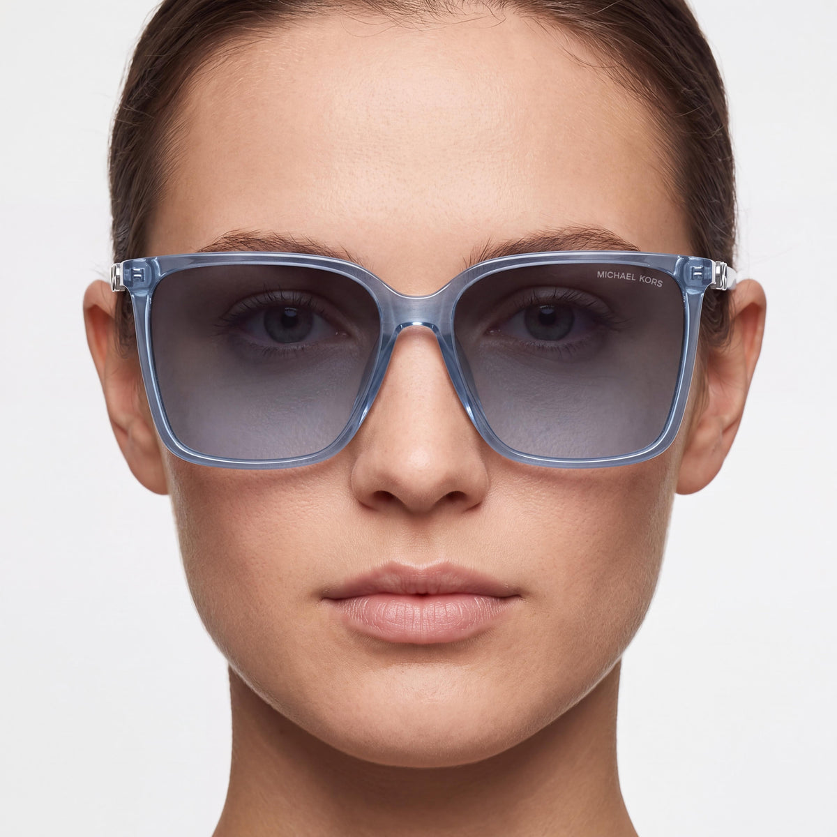 Michael Kors 0mk2197u Women's Classic Round Sunglasses with Multicoloured Bone Frame and Blue Gradient Lenses 56, Photo 3