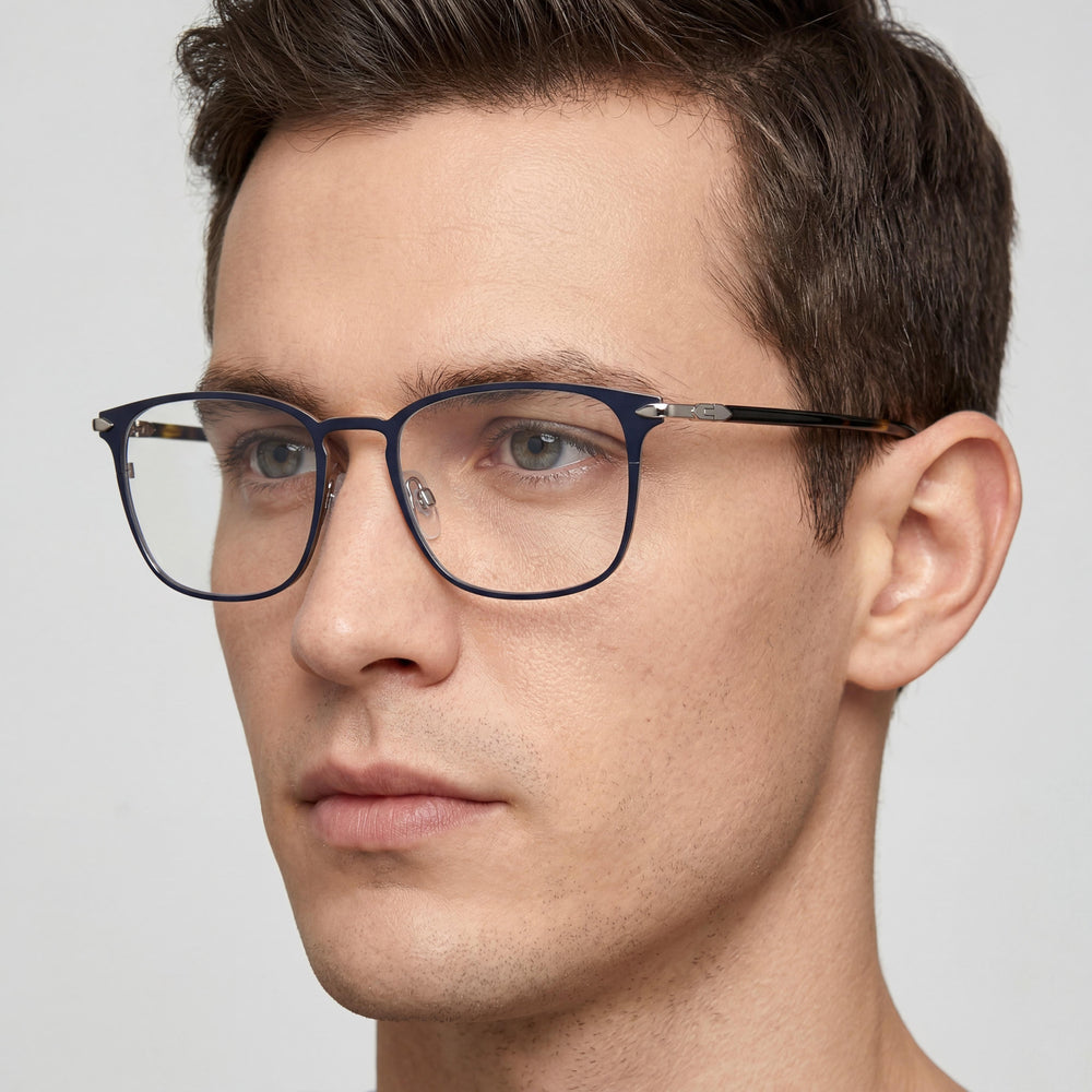 Rag & Bone Rnb 7015 Unisex Eyewear with Matte Blue Frame and Matching Lenses, Polycarbonate, Size 51-19-145