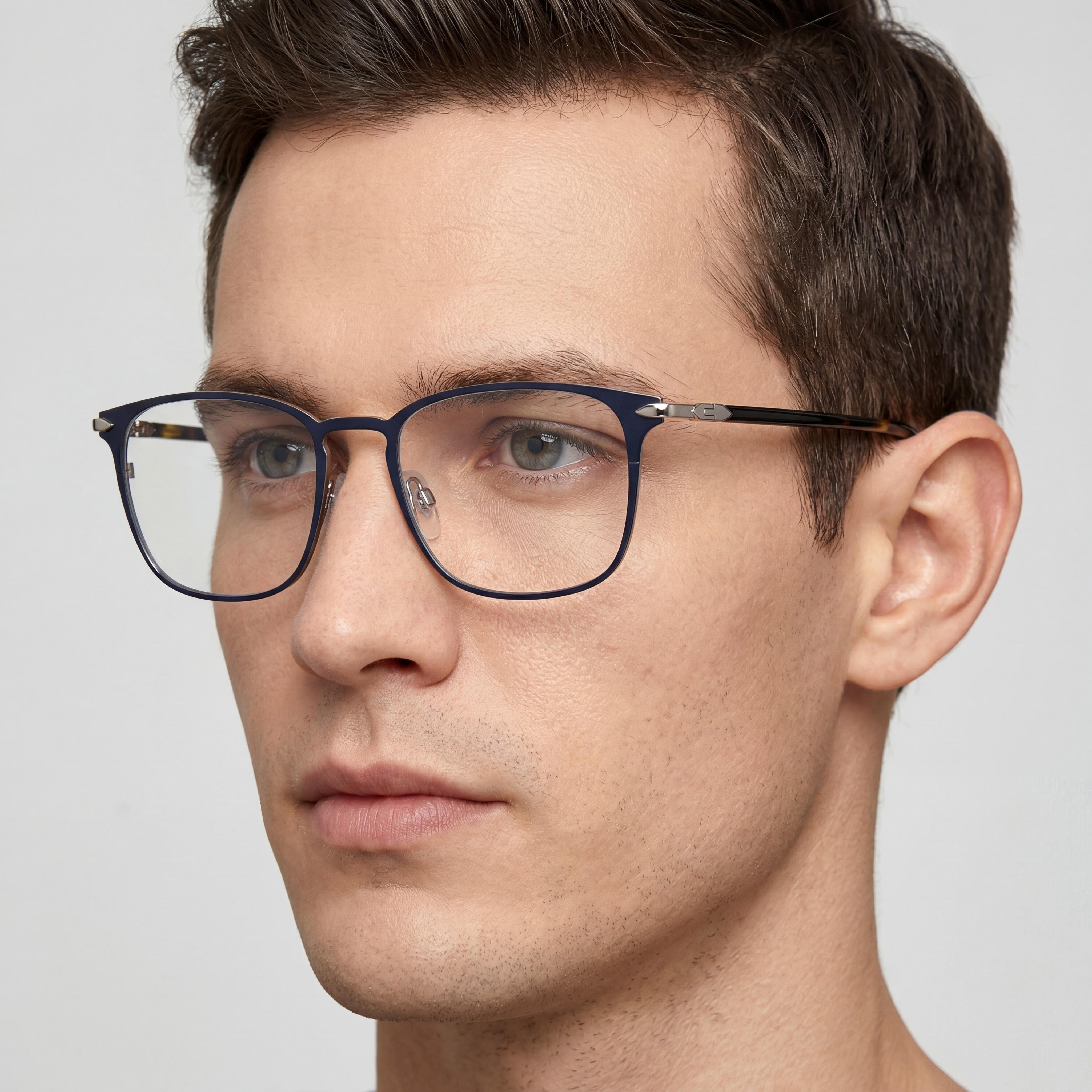 Gafas unisex Rag & Bone Rnb 7015 con montura azul mate y lentes a juego, policarbonato, talla 51-19-145, Photo 3