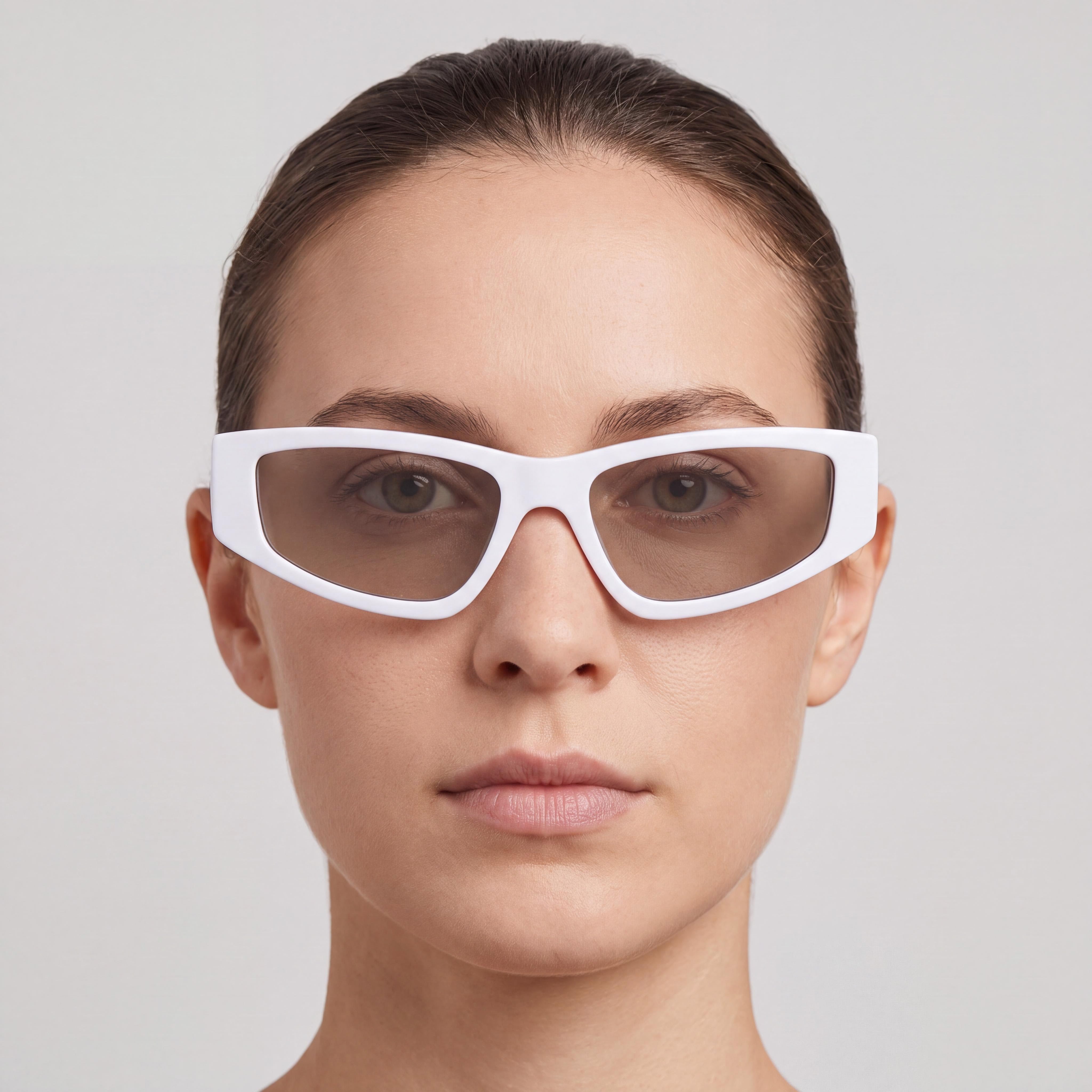 DKNY Women's Classic White Acetate Smoke Silver Flash Sunglasses 100% UV Protection 55-17-140, Photo 5