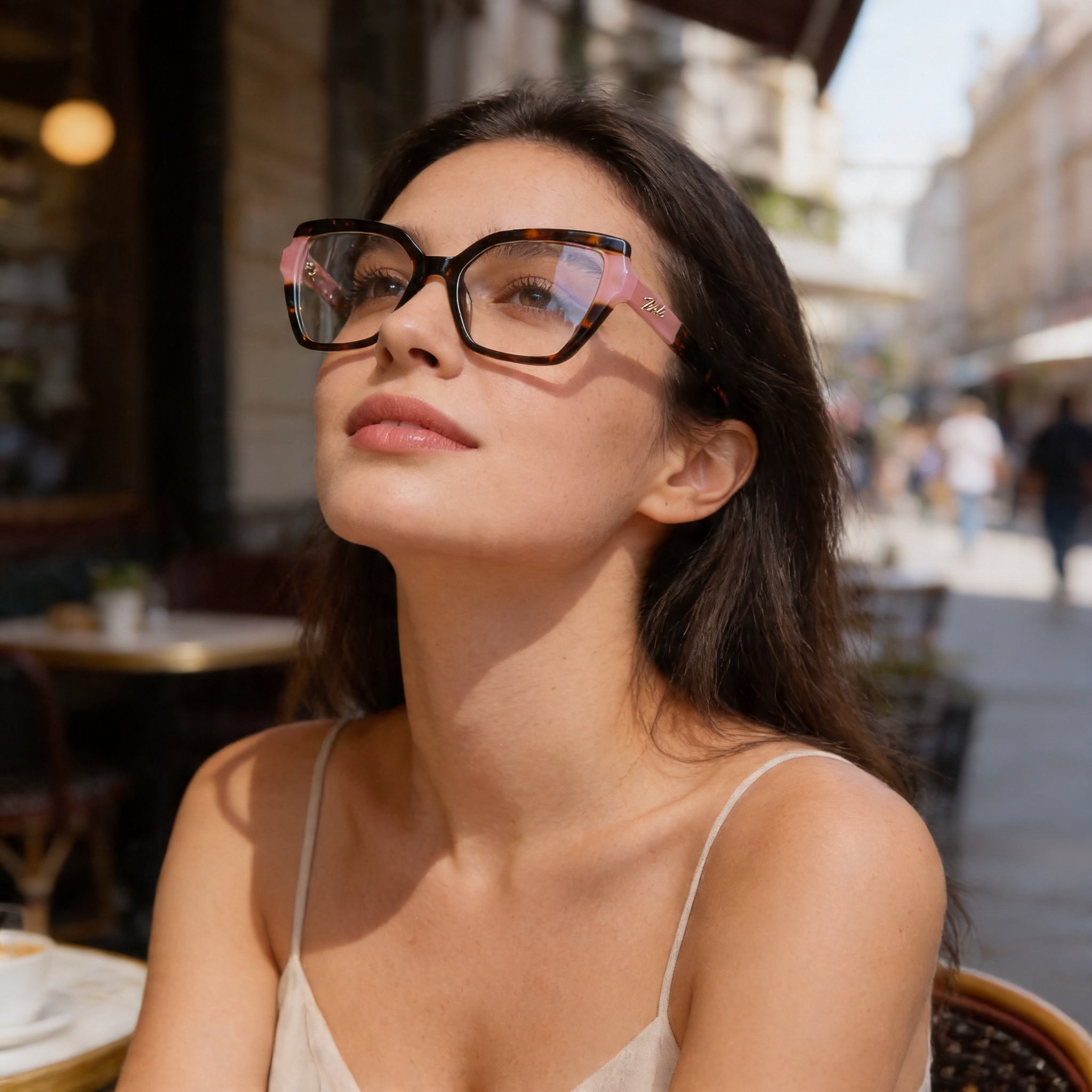 KARL LAGERFELD KL6131 Modern Acetate Frame Sunglasses for Women in Dark Tortoise Rose 53mm, Photo 5
